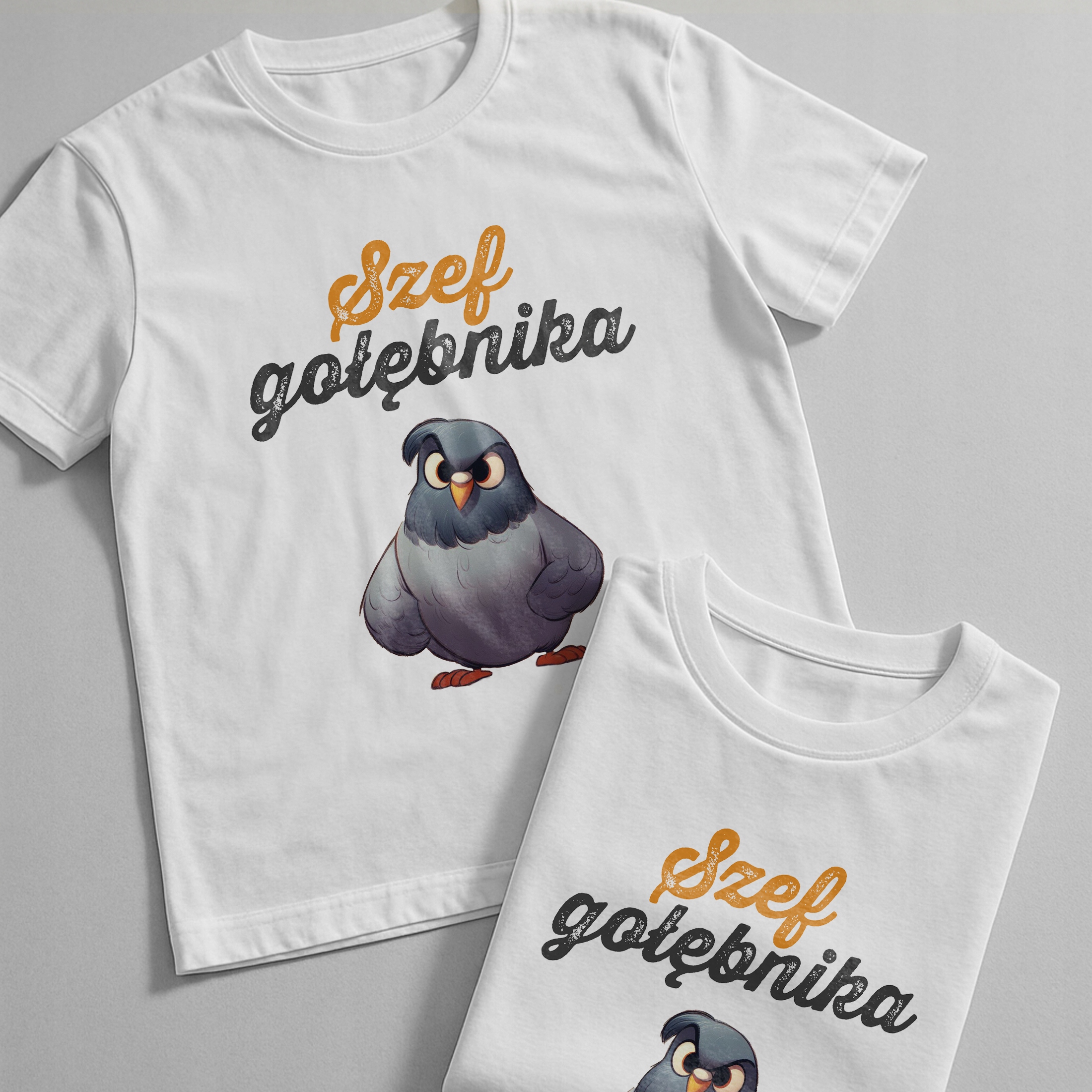 Koszulka biała męska Szef Gołębnika Gołębiarz Zabawny Prezent r. 3XL