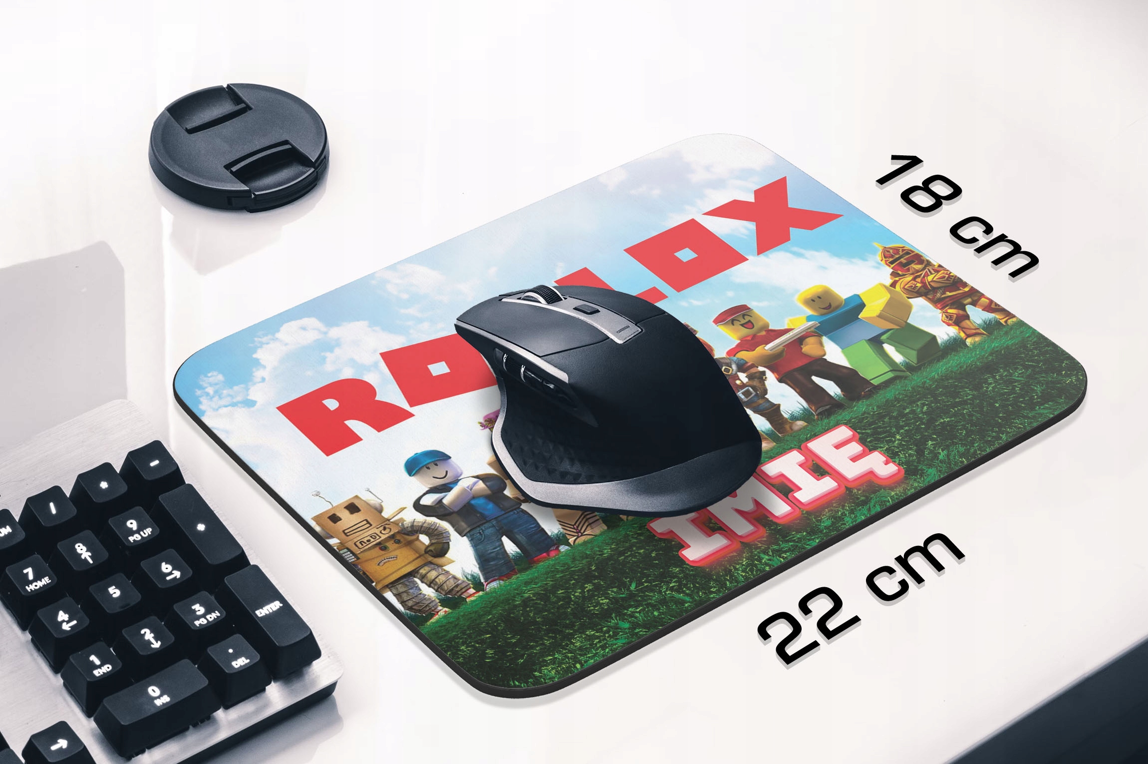 Zestaw Z Imieniem kubek + podkładka pod mysz 22×18 cm ROBLOX Dla Gracza