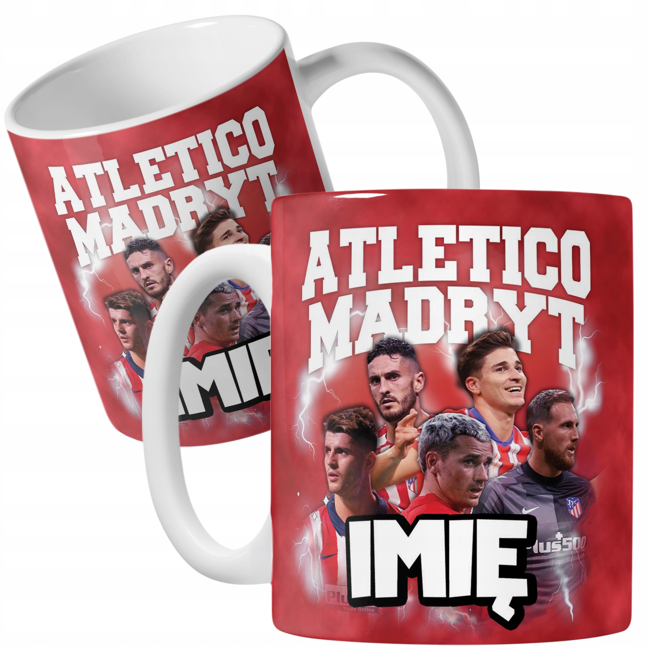 Kubek personalizowany Atlético Madryt Griezmann Morata dla kibiców