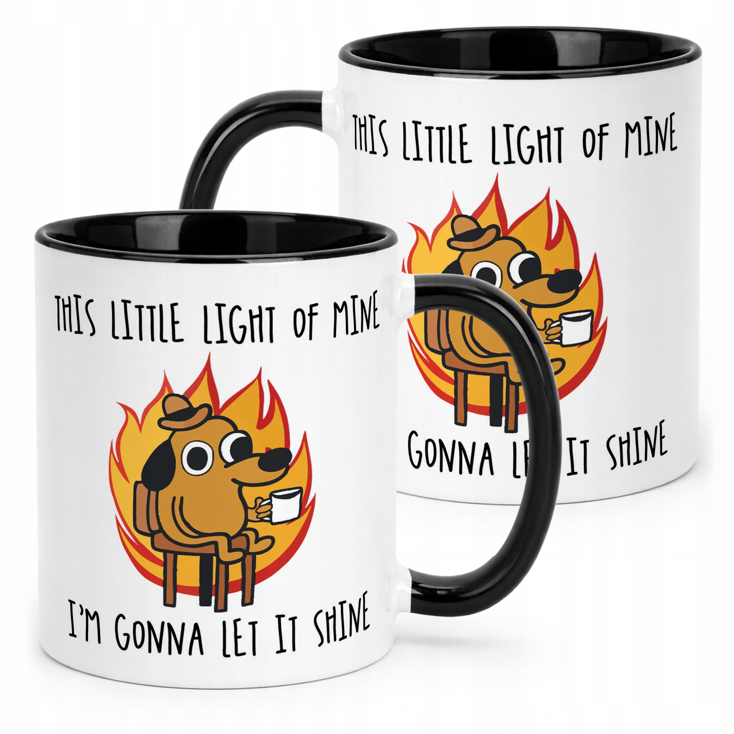 Kubek Czarny This Little Light Of Mine Zabawny Prezent
