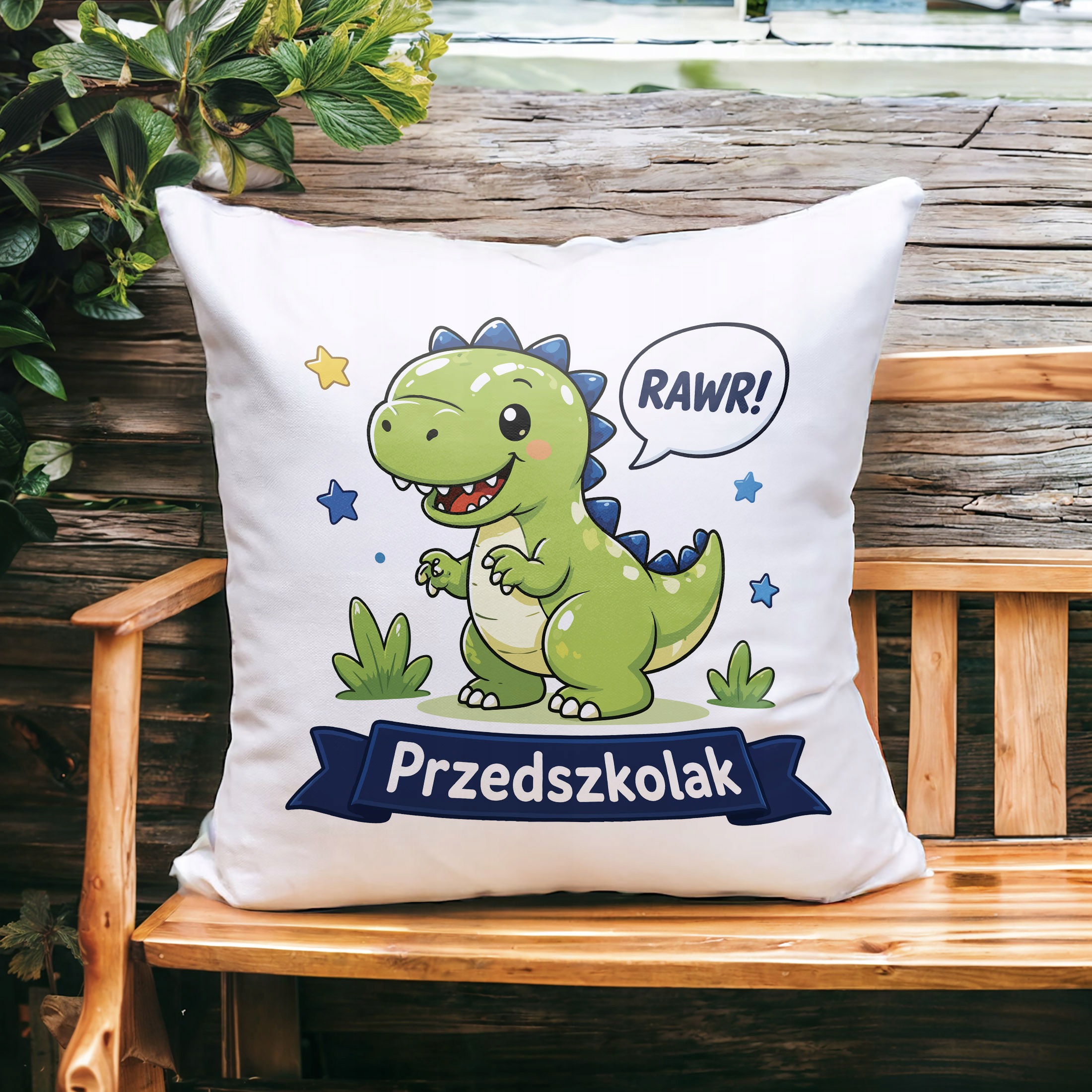 Zestaw Kubek Różowy Poduszka Z Nadrukiem Przedszkolak Szkoła Prezent