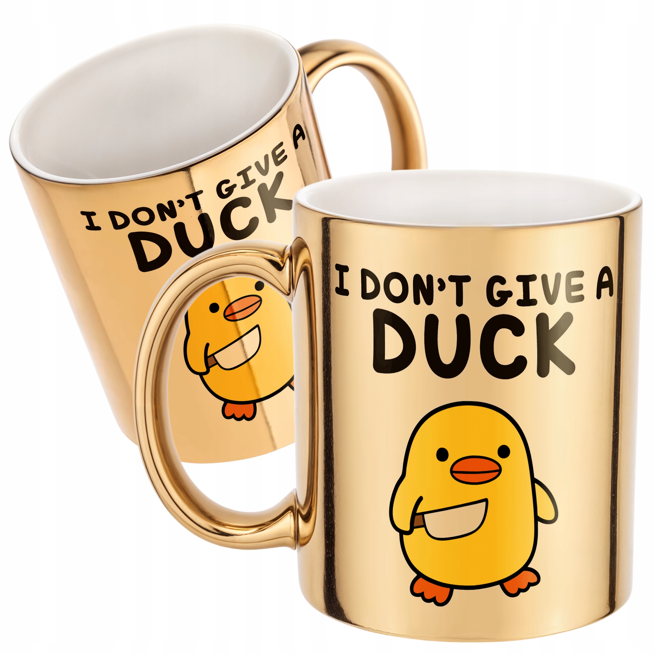 Złoty Kubek I Don’t Give A Duck Śmieszny Zabawny Prezent