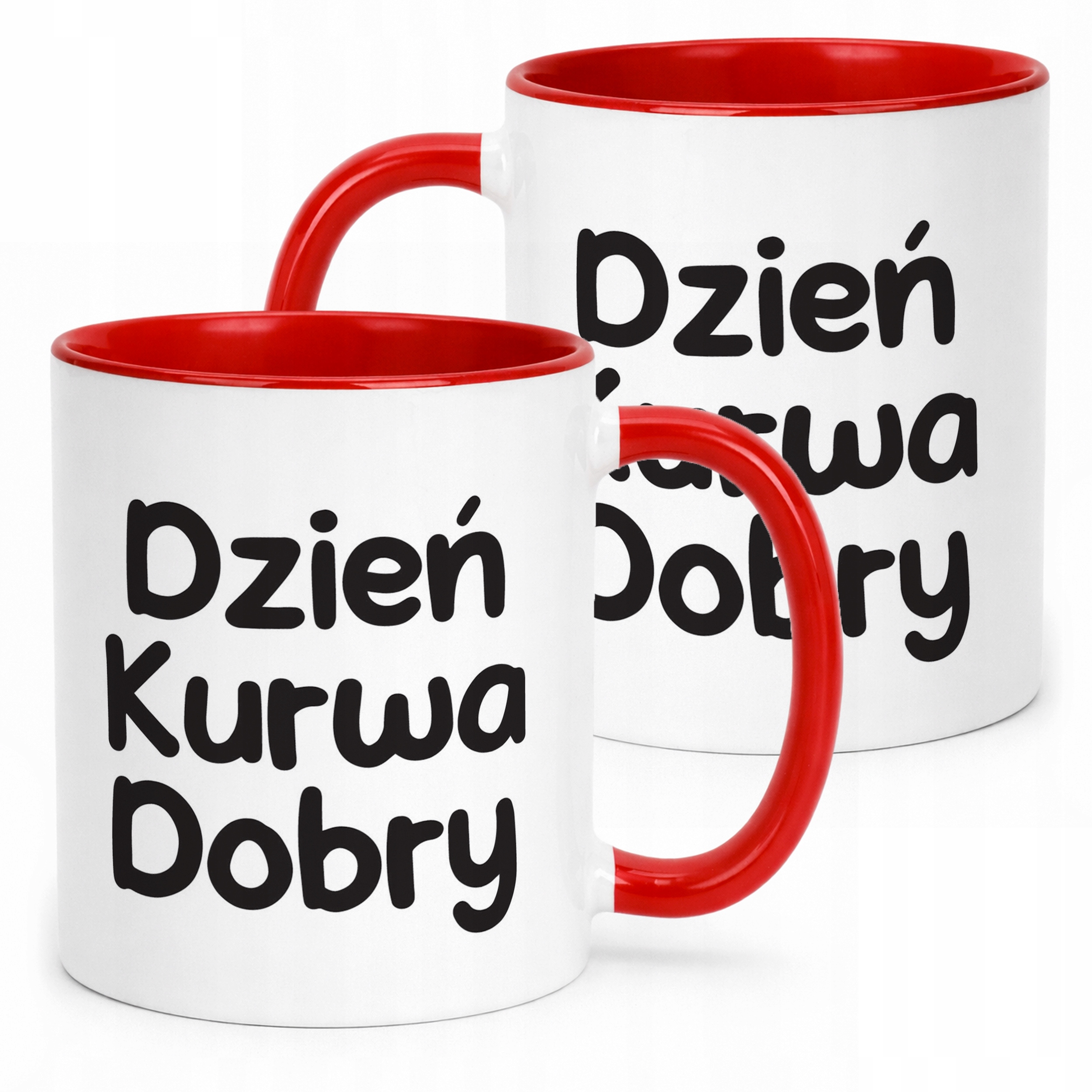 Kubek Czerwony Dzień Ku*wa Dobry Śmieszny Zabawny Prezent