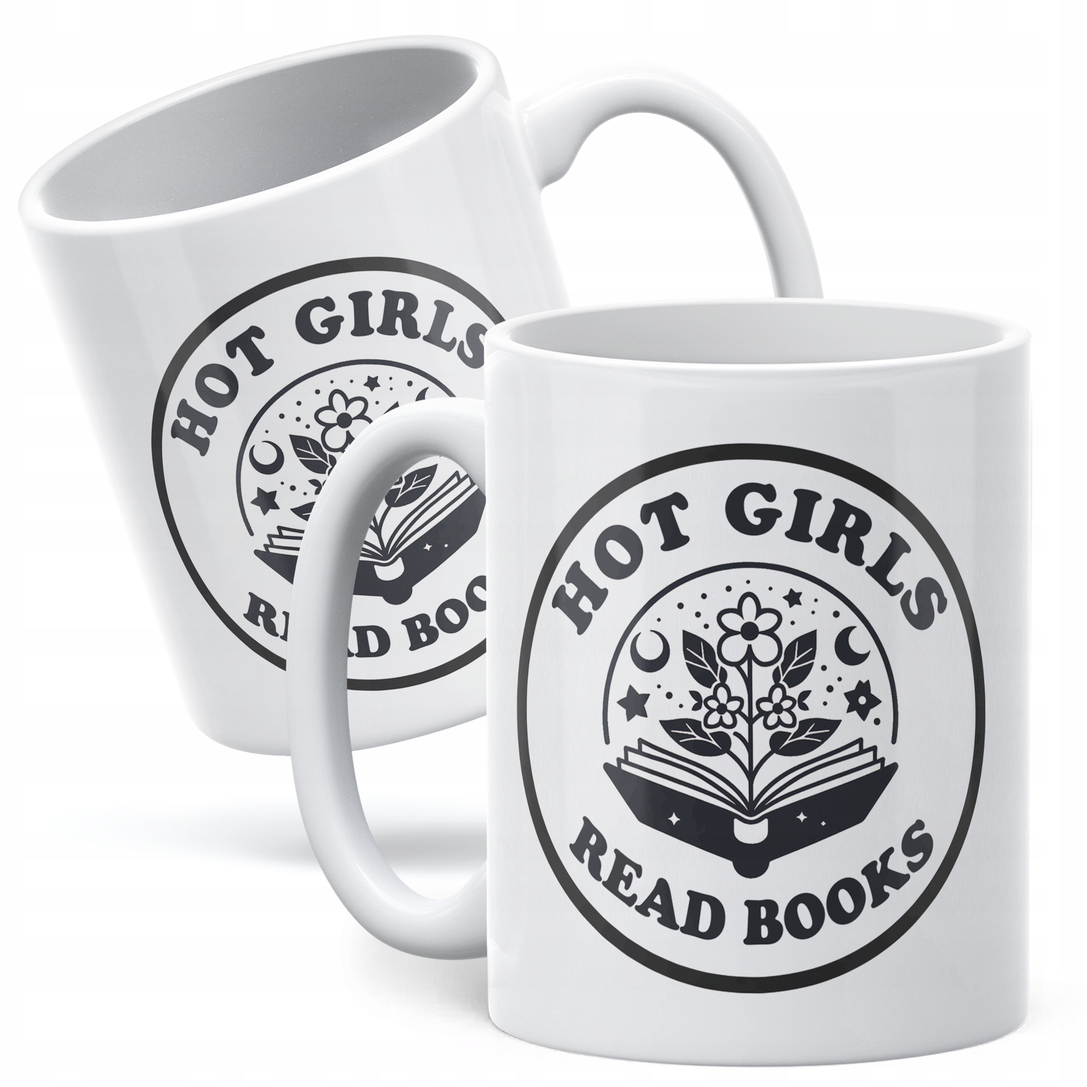 Kubek ceramiczny Hot Girl Read Books Dla Fanki Książek Prezent