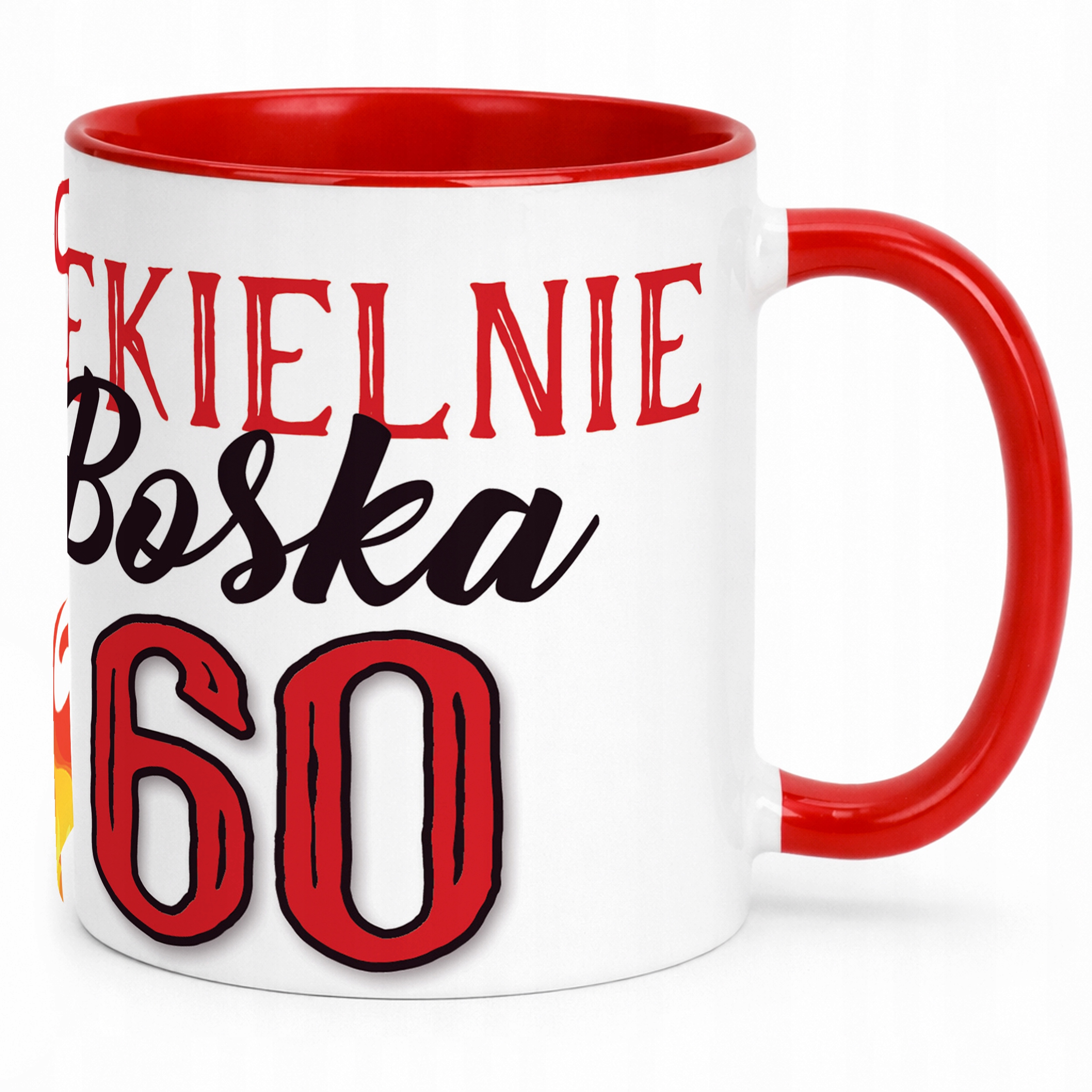Kubek Czerwony Piekielnie Boska 60 Dla Kobiety Urodziny Prezent