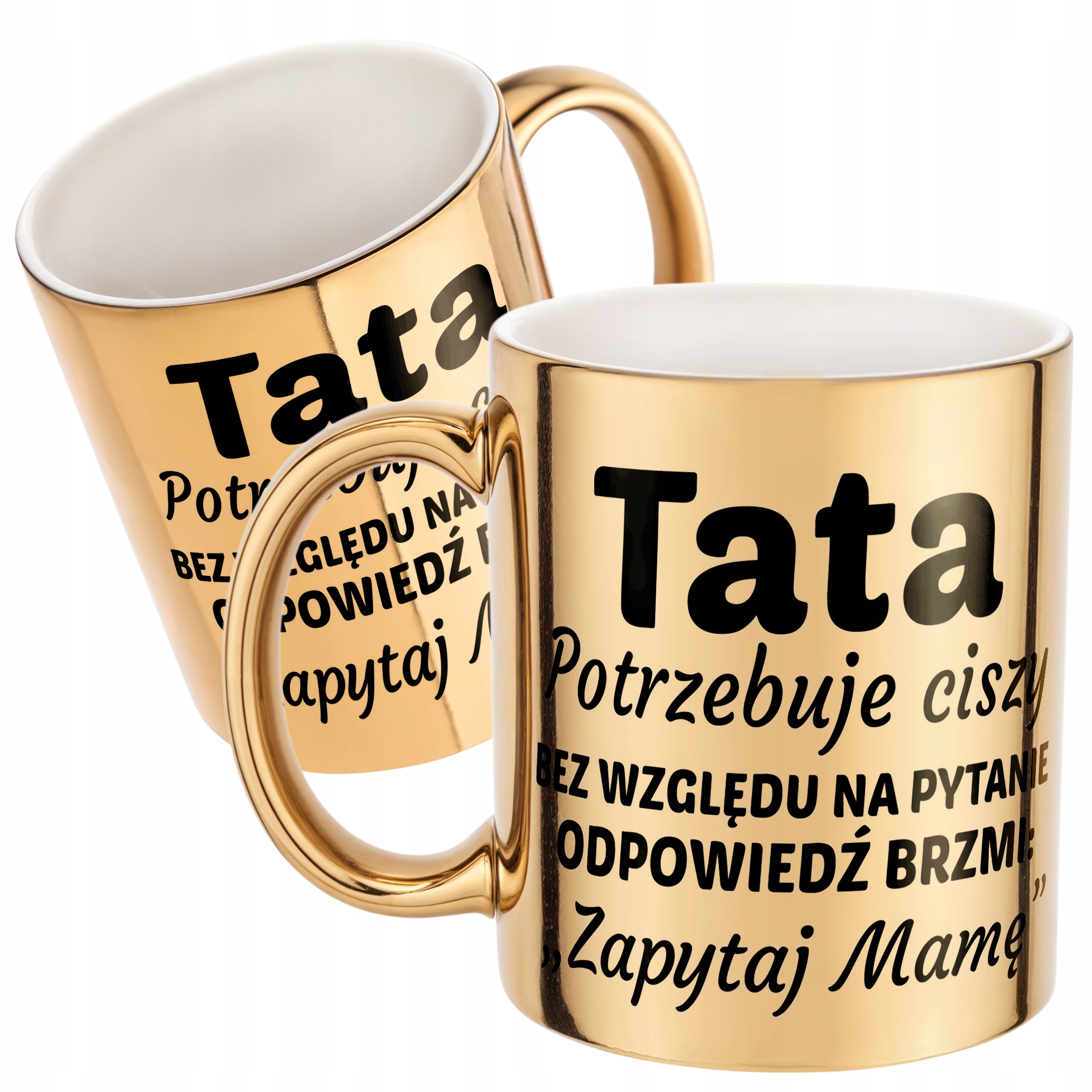 Złoty Kubek Dzień Ojca Dla Taty Tata Potrzebuje Ciszy Prezent