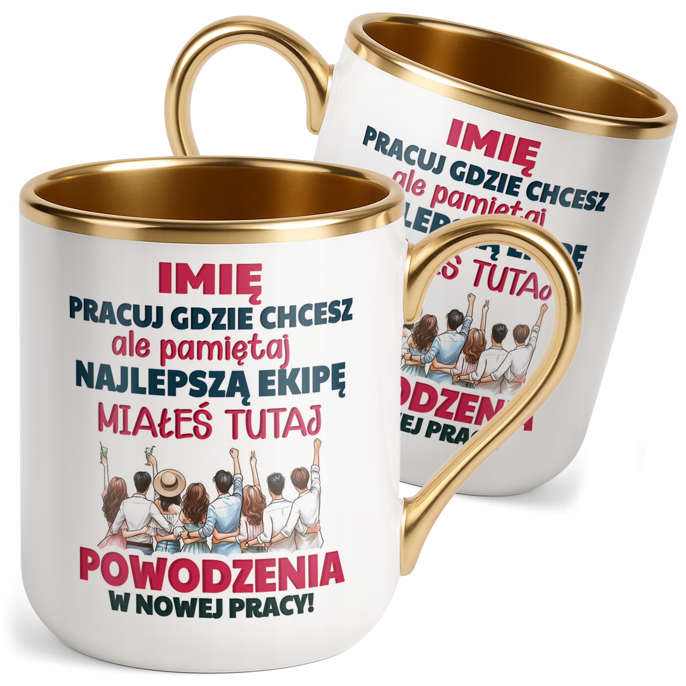 Kubek Premium Złoty Personalizowany Pożeganie Odejście z Pracy Prezent