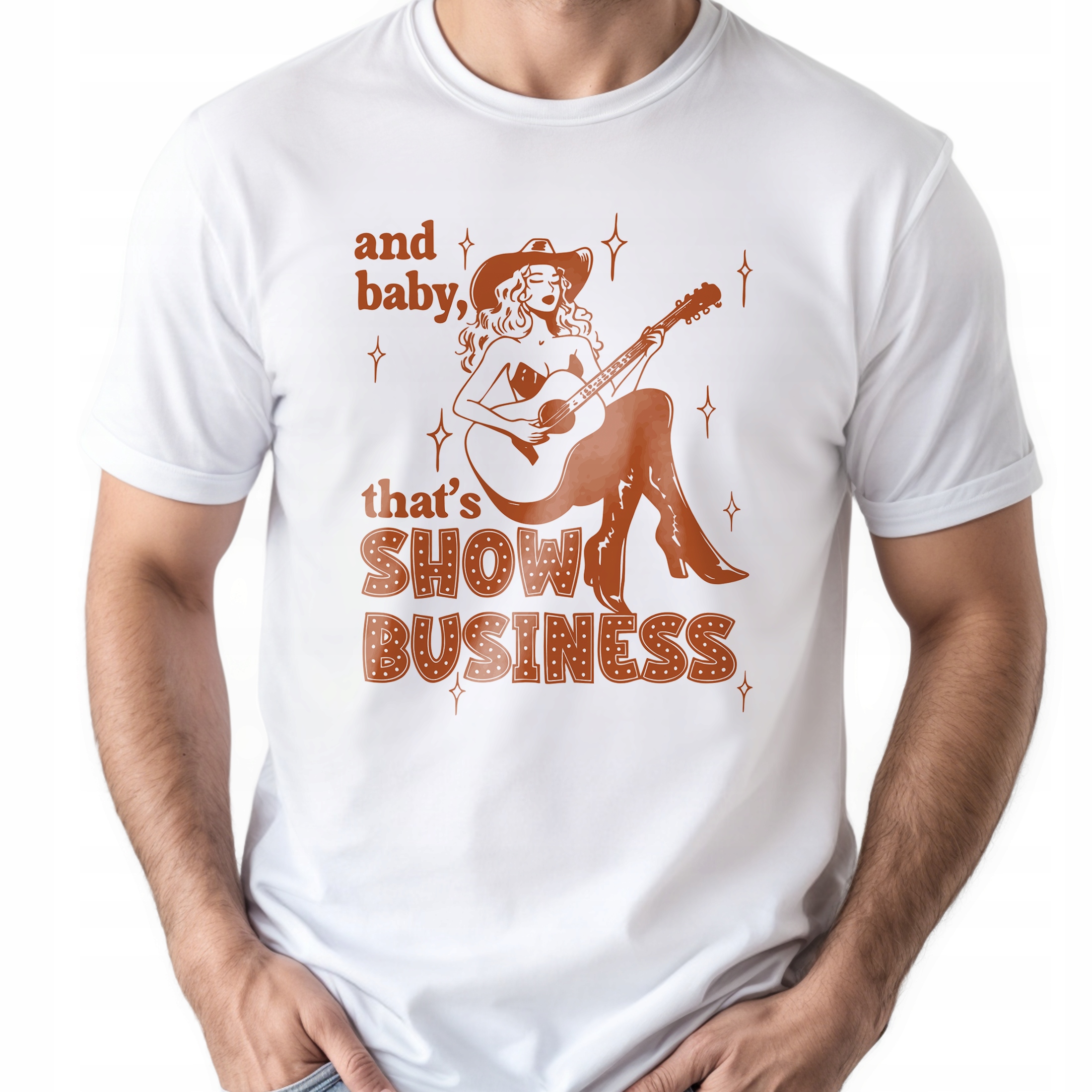 Koszulka biała męska Taylor Swift The Life Of A Showgirl Prezent r. 3XL