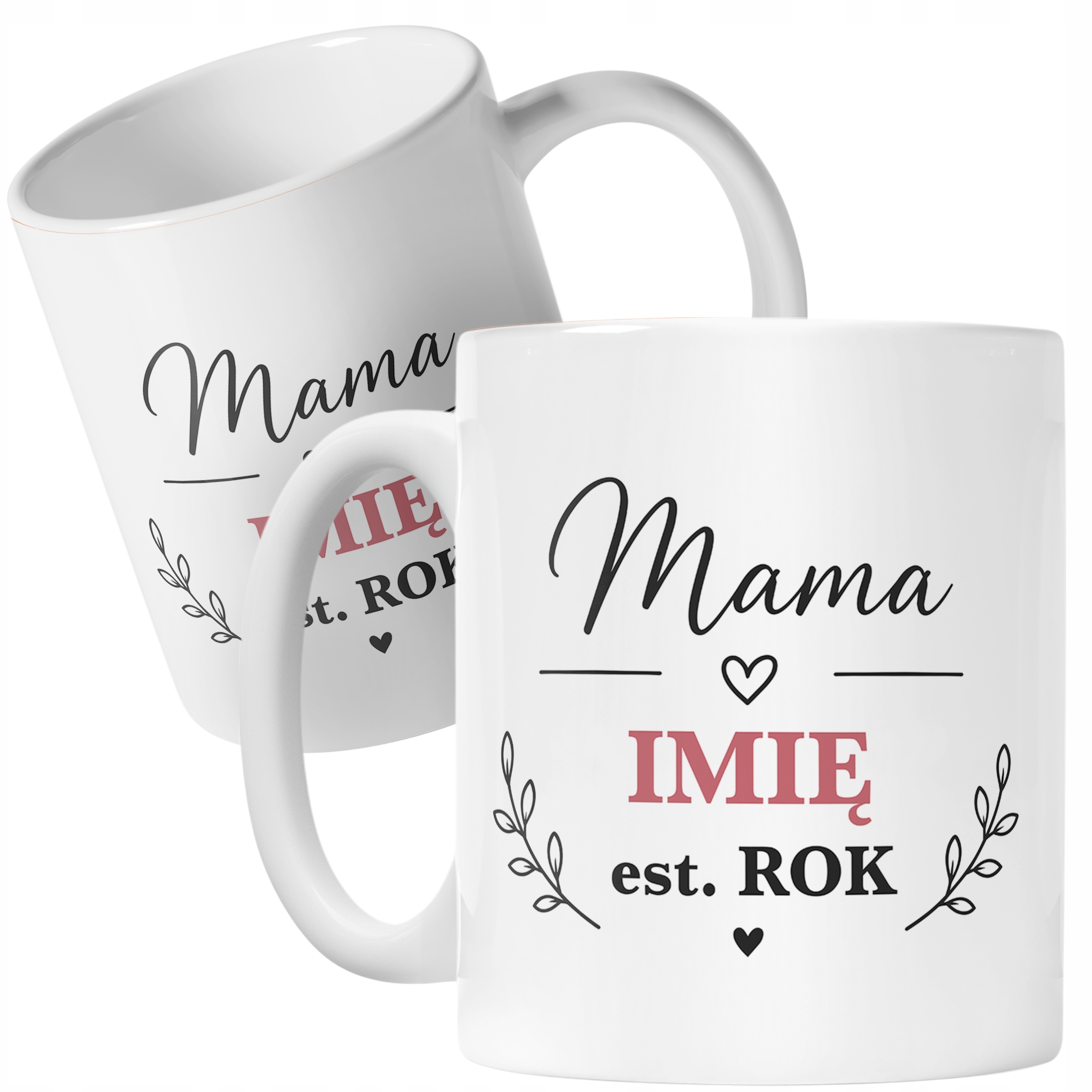 Kubek dla mamy z imieniem rokiem prezent na Dzień Matki wyjątkowy dla mamy