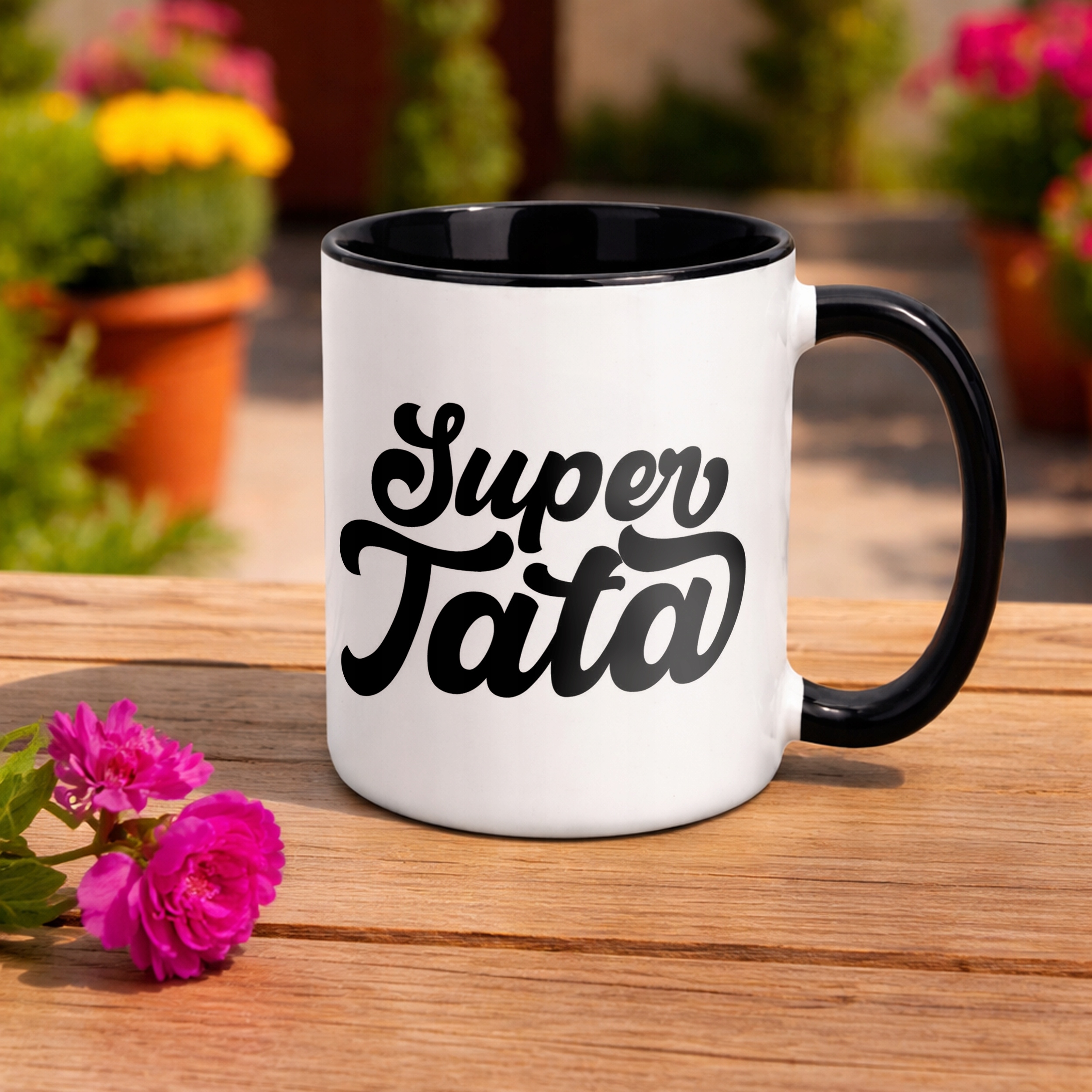 Kubek Czarny Dzień Ojca Dla Taty Super Tata Prezent