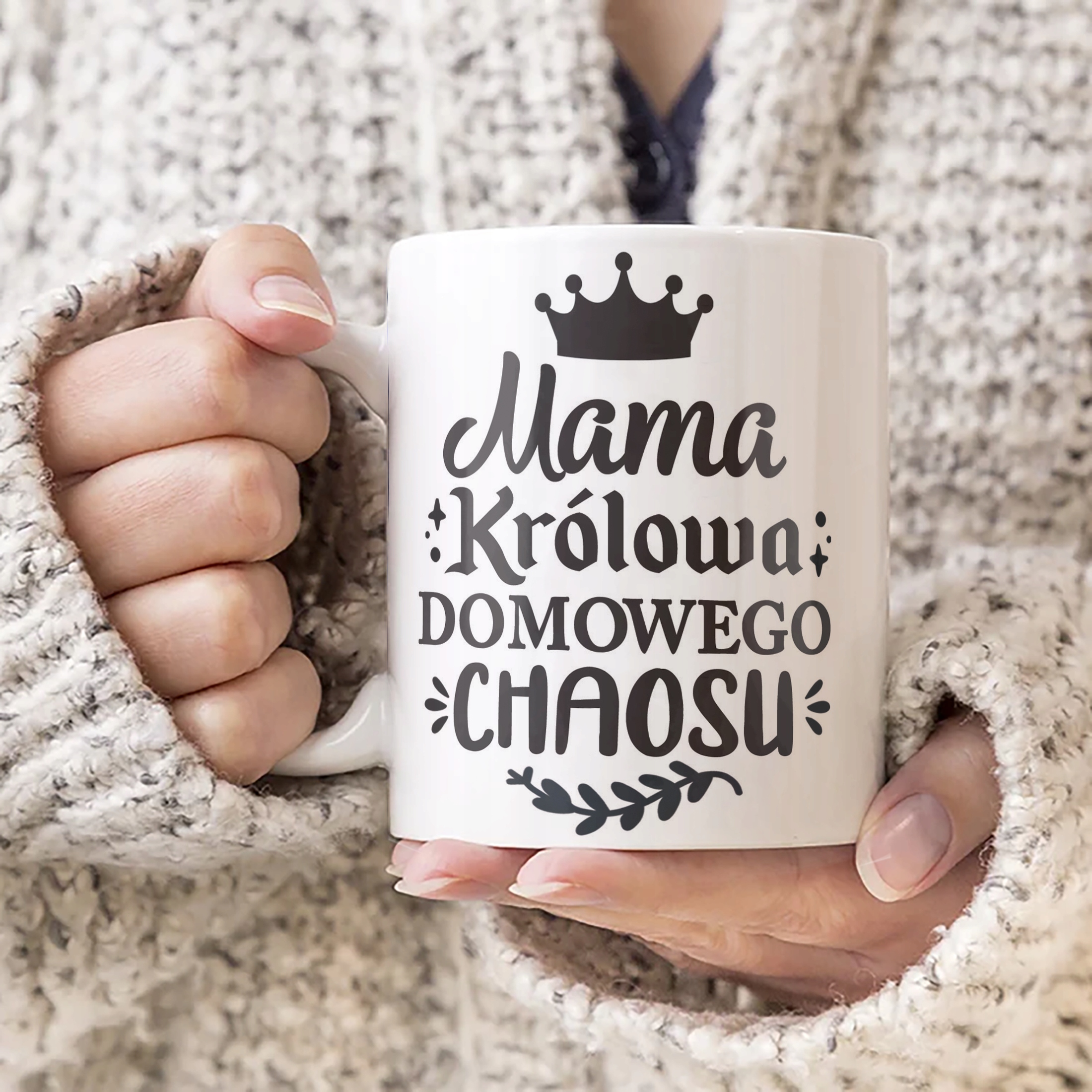 Kubek ceramiczny Dzień Matki Dla Mamy Prezent Królowa Domowego Chaosu