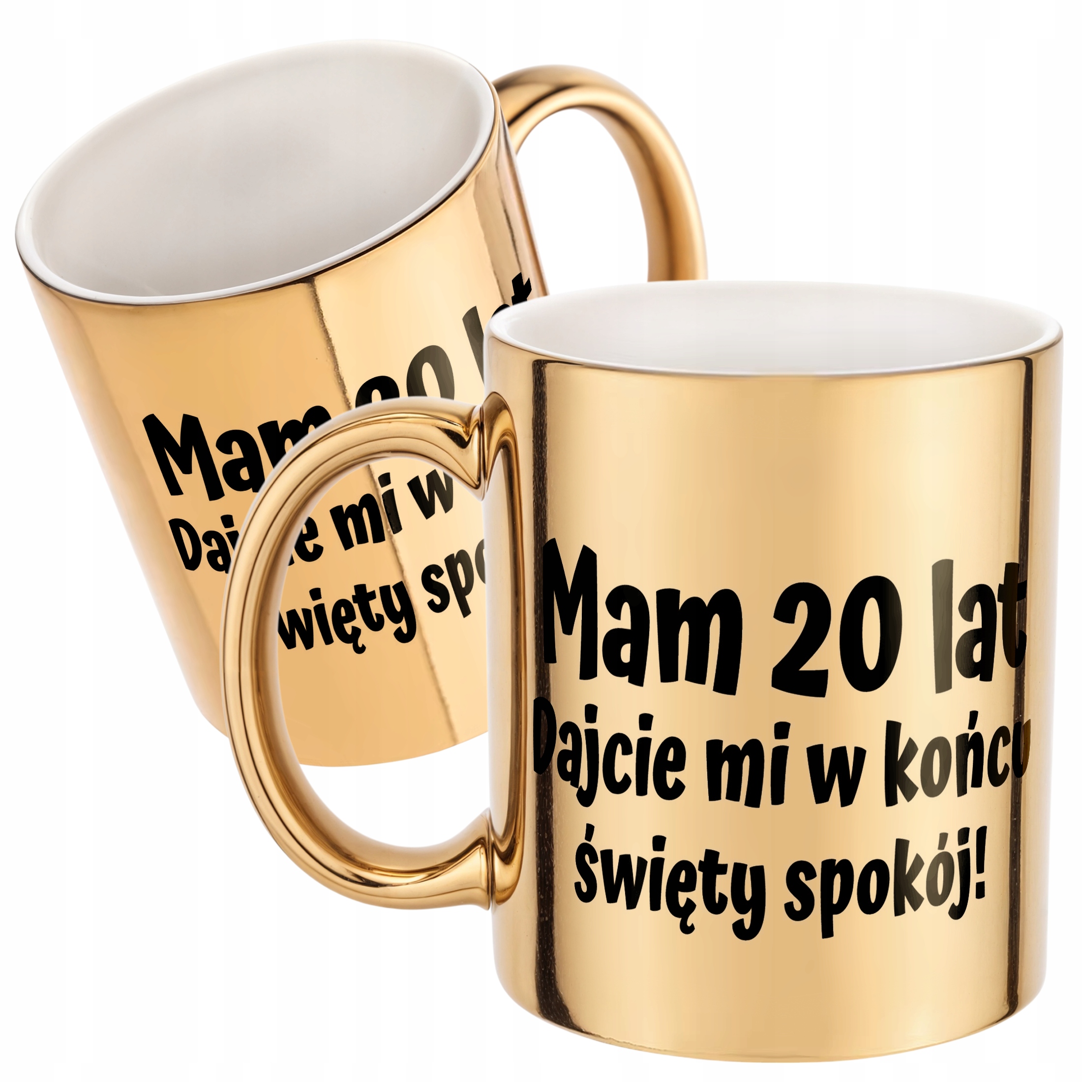 Złoty kubek Mam 20 Lat Na Urodziny Prezent Upominek