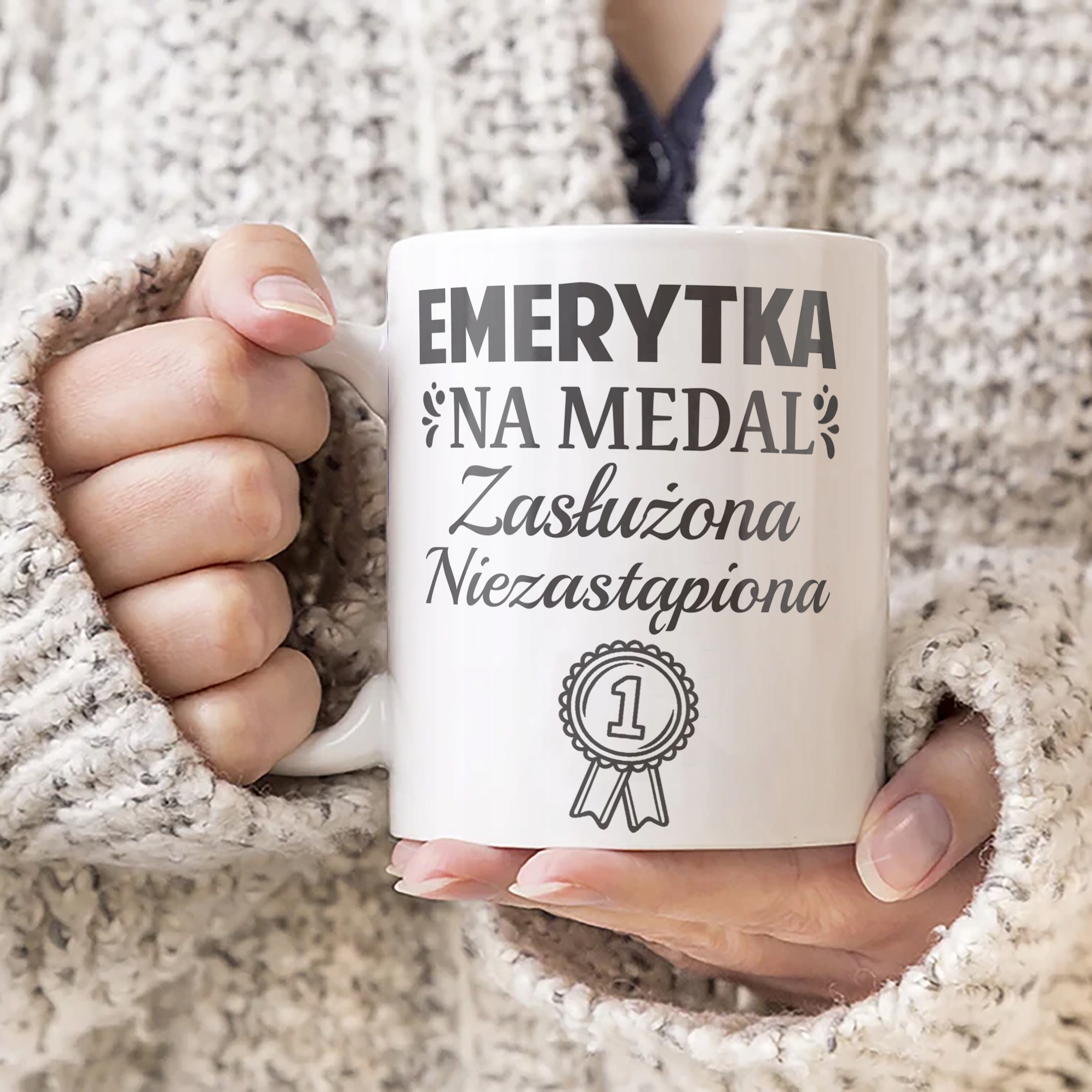 Kubek ceramiczny z okazji Emerytury Dla Emerytki Prezent Upominek