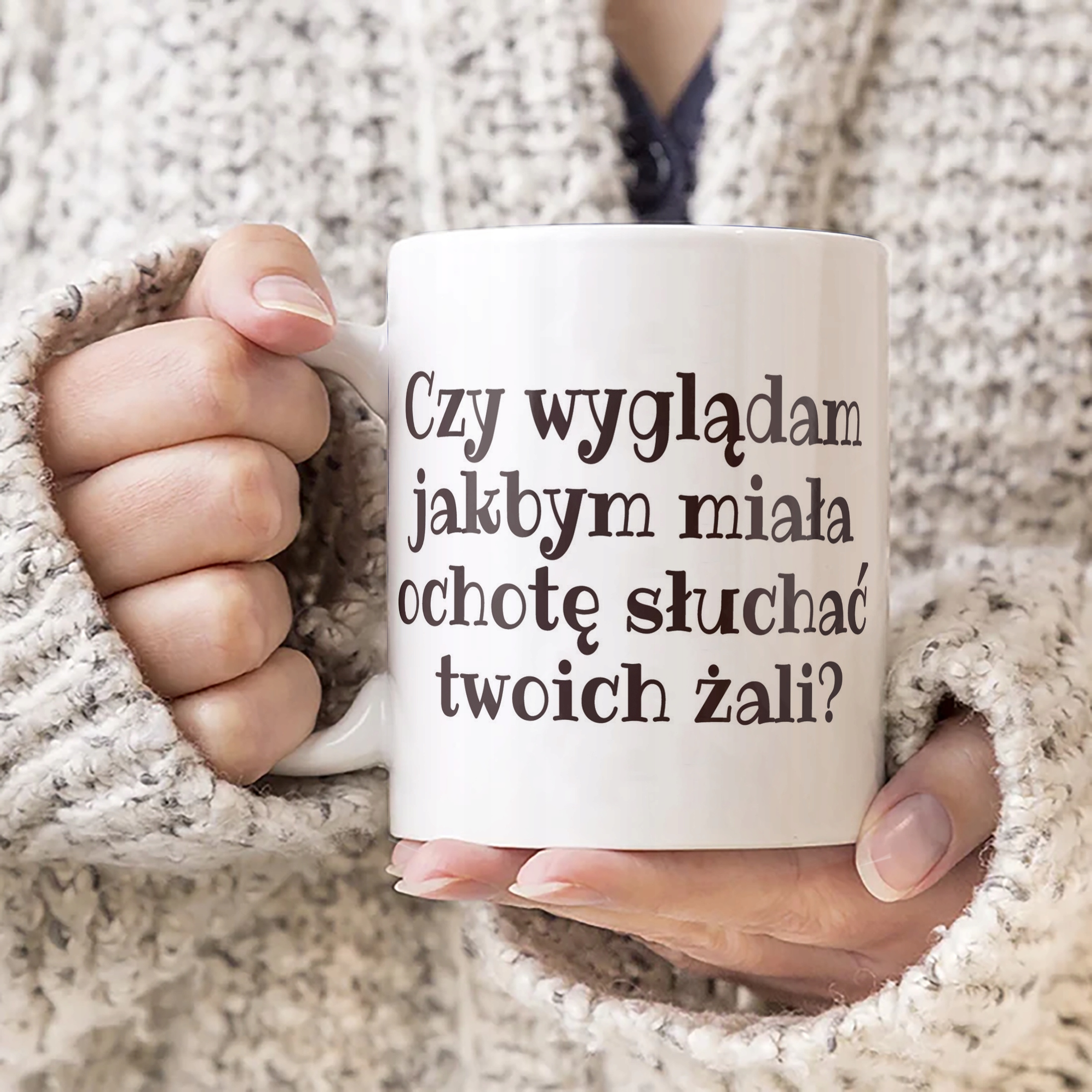 Kubek ceramiczny Czy Wyglądam Jakbym Śmieszny Zabawny Prezent