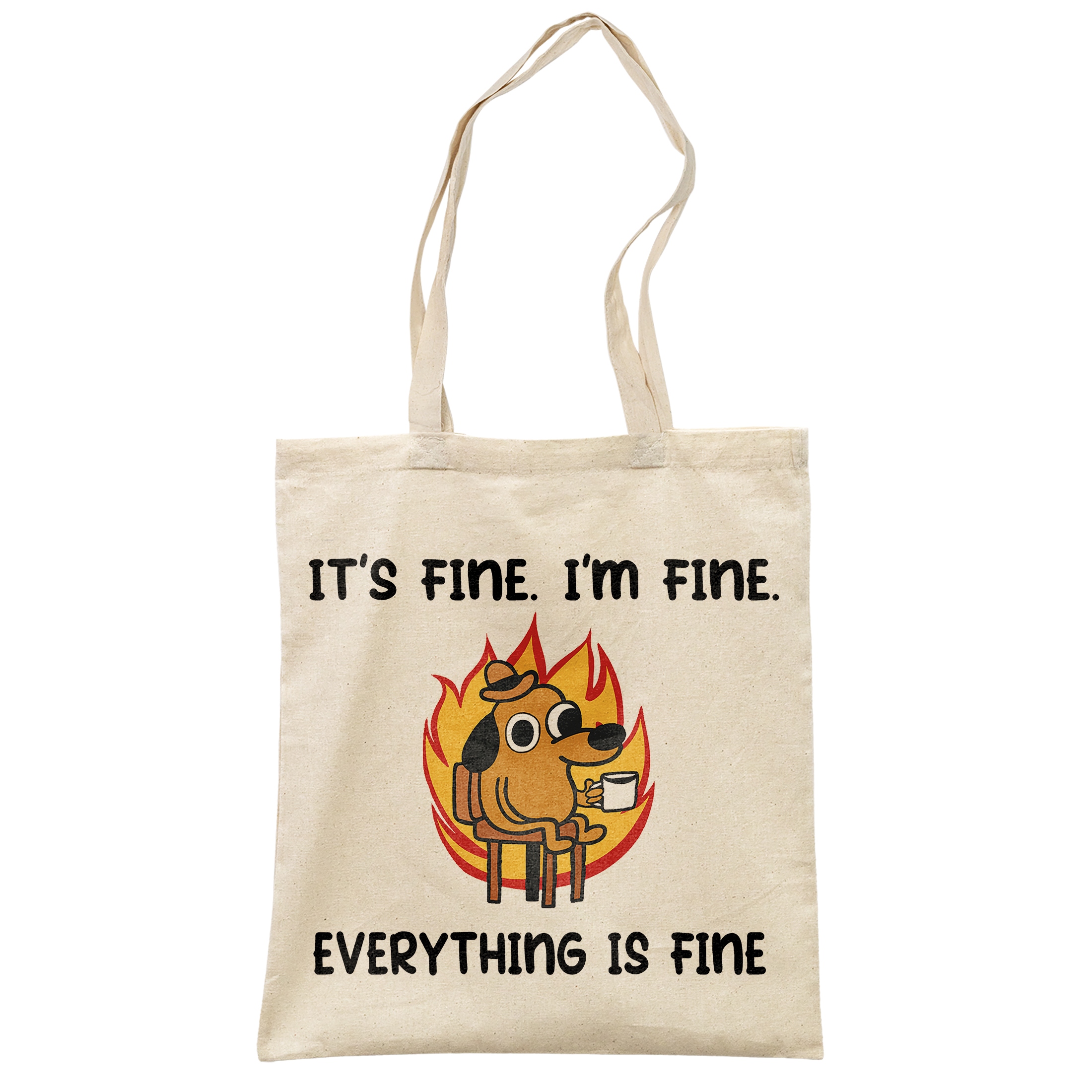 Torba bawełniana na zakupy It’s Fine I’m Fine Zabawny Prezent