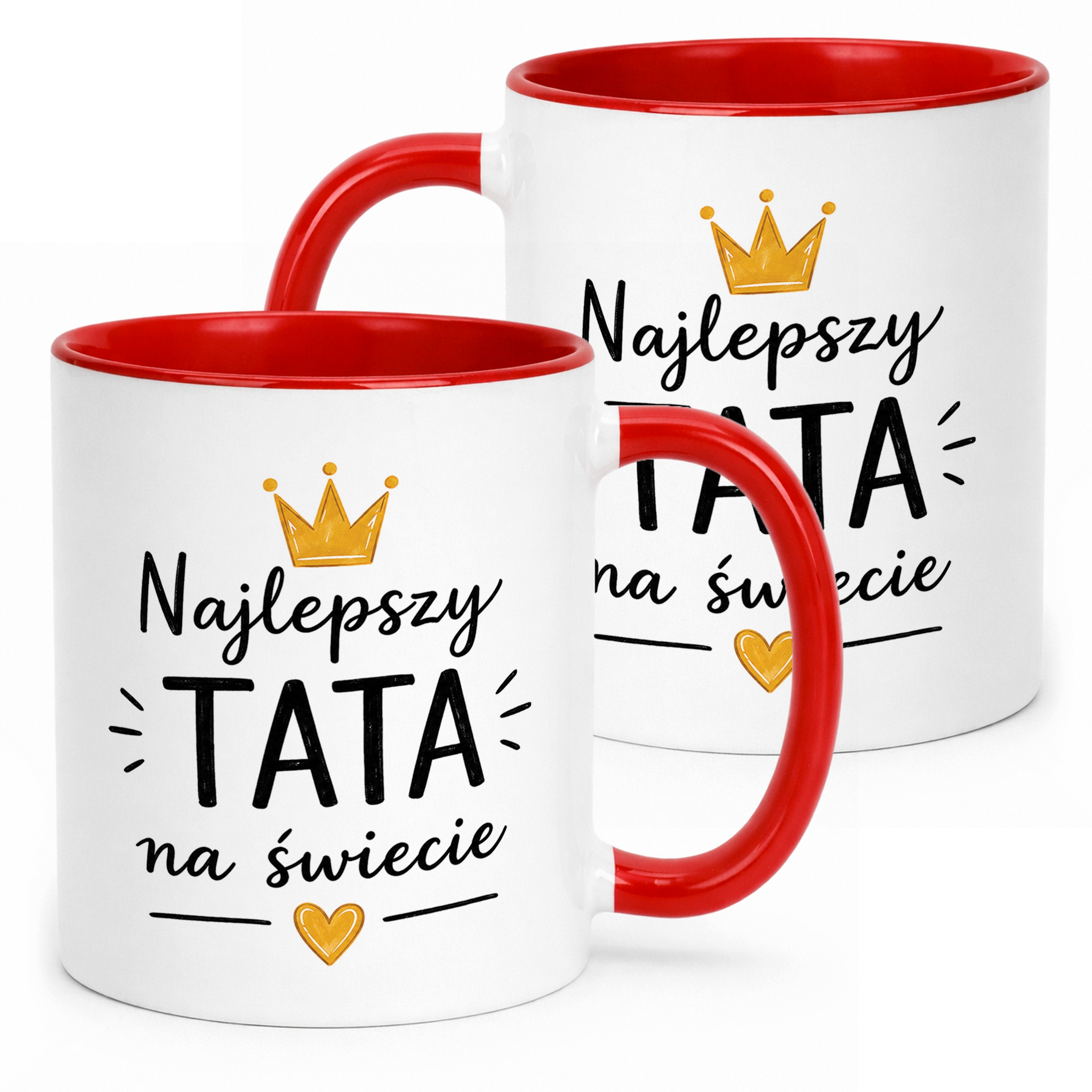 Kubek Czerwony upominek dla tatusia prezent na Dzień Ojca