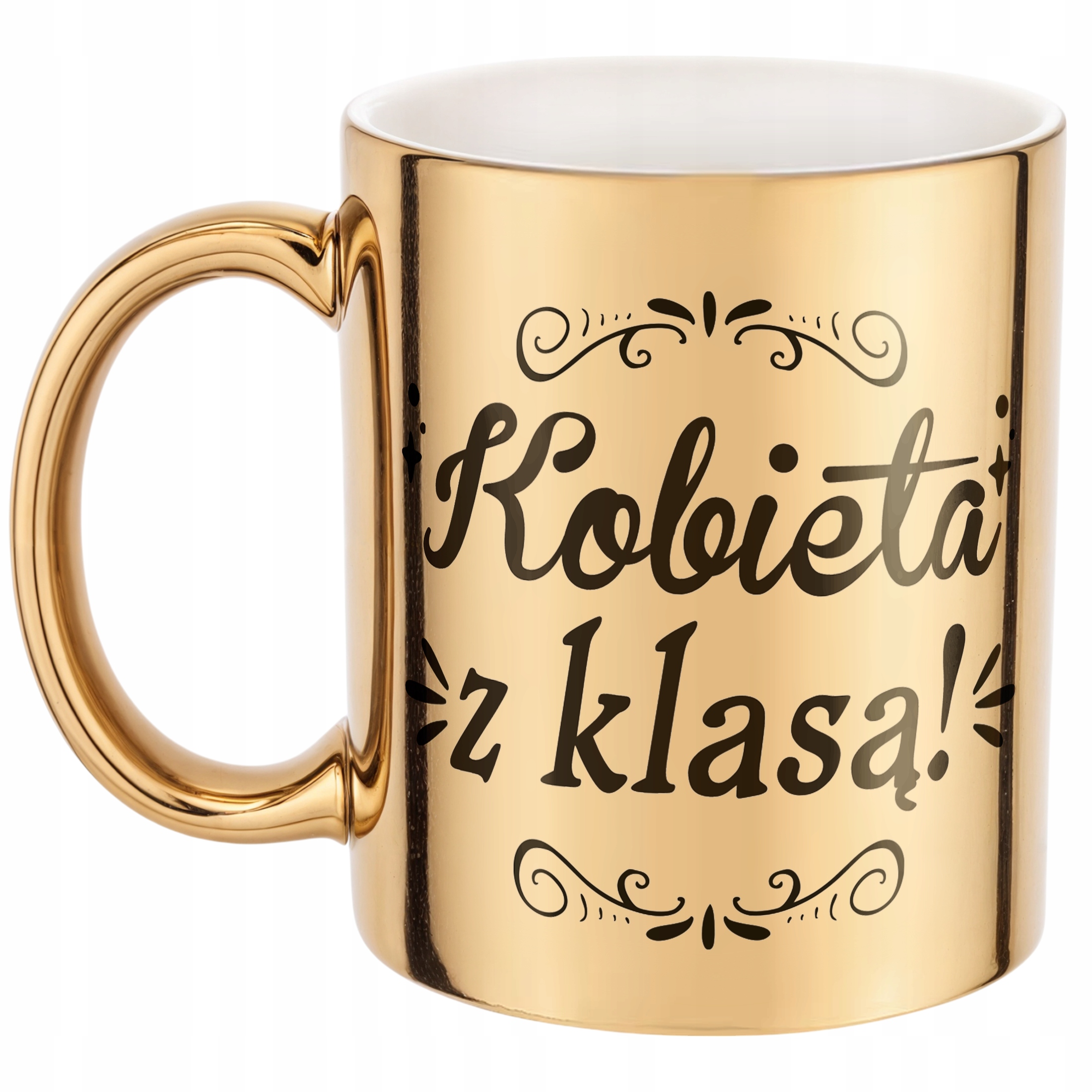 Złoty Kubek na prezent Dzień Kobiet Kobieta z Klasą Prezent