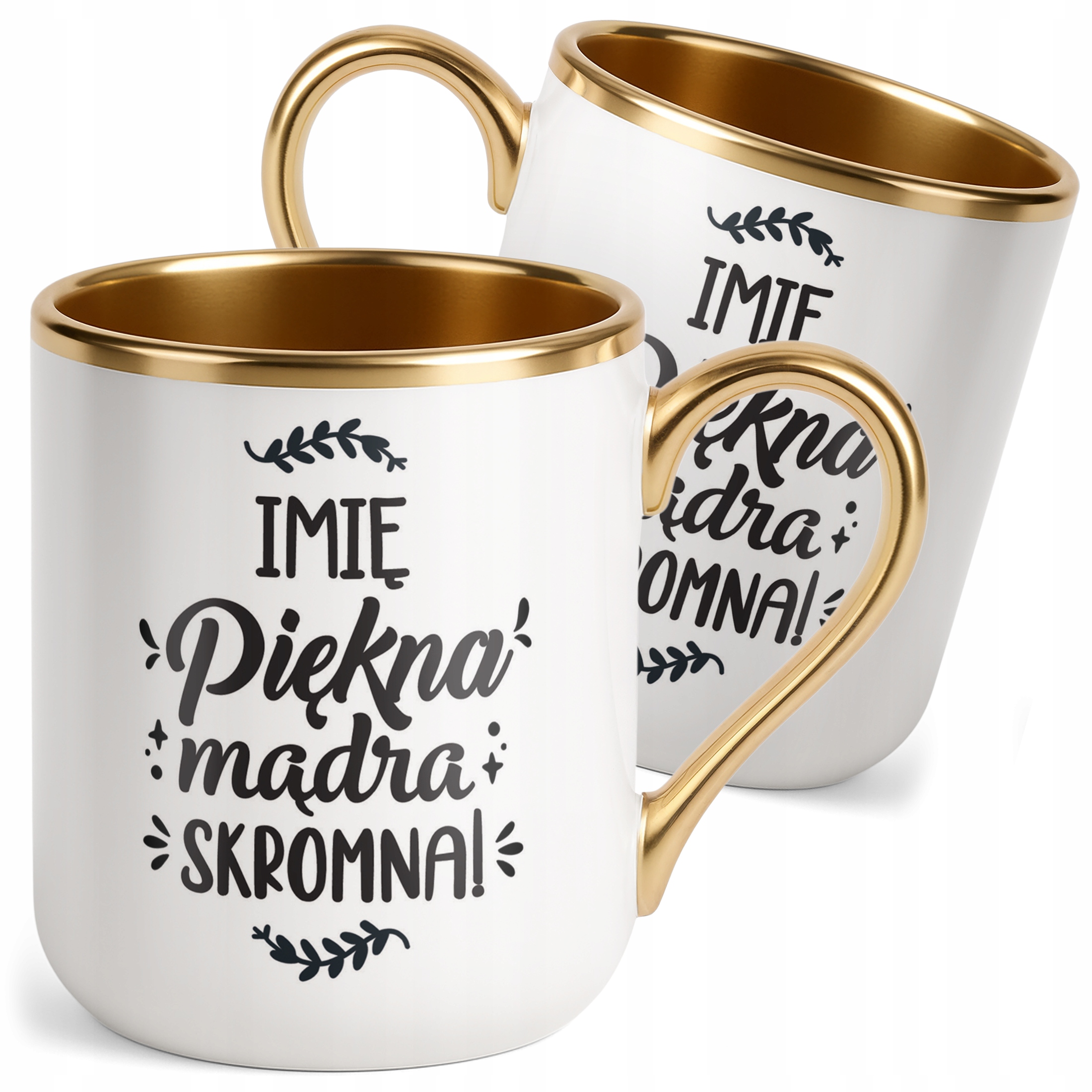 Kubek Premium Złoty Personalizowany Dzień Kobiet Zabawny Prezent Upominek