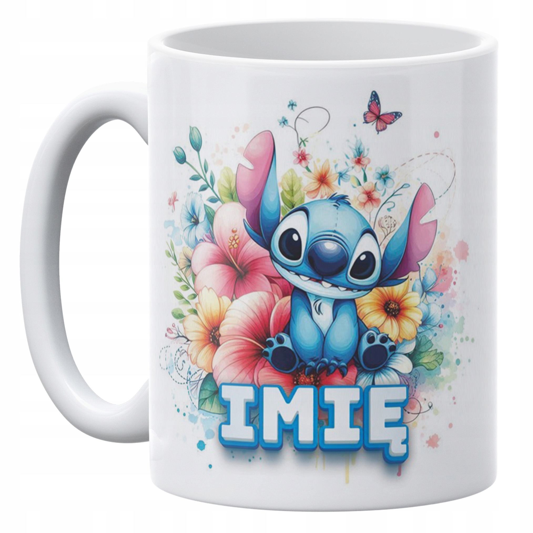 Zestaw Personalizowany Kubek + Poduszka 38×38 cm Dla Fanów Lilo i Sticz