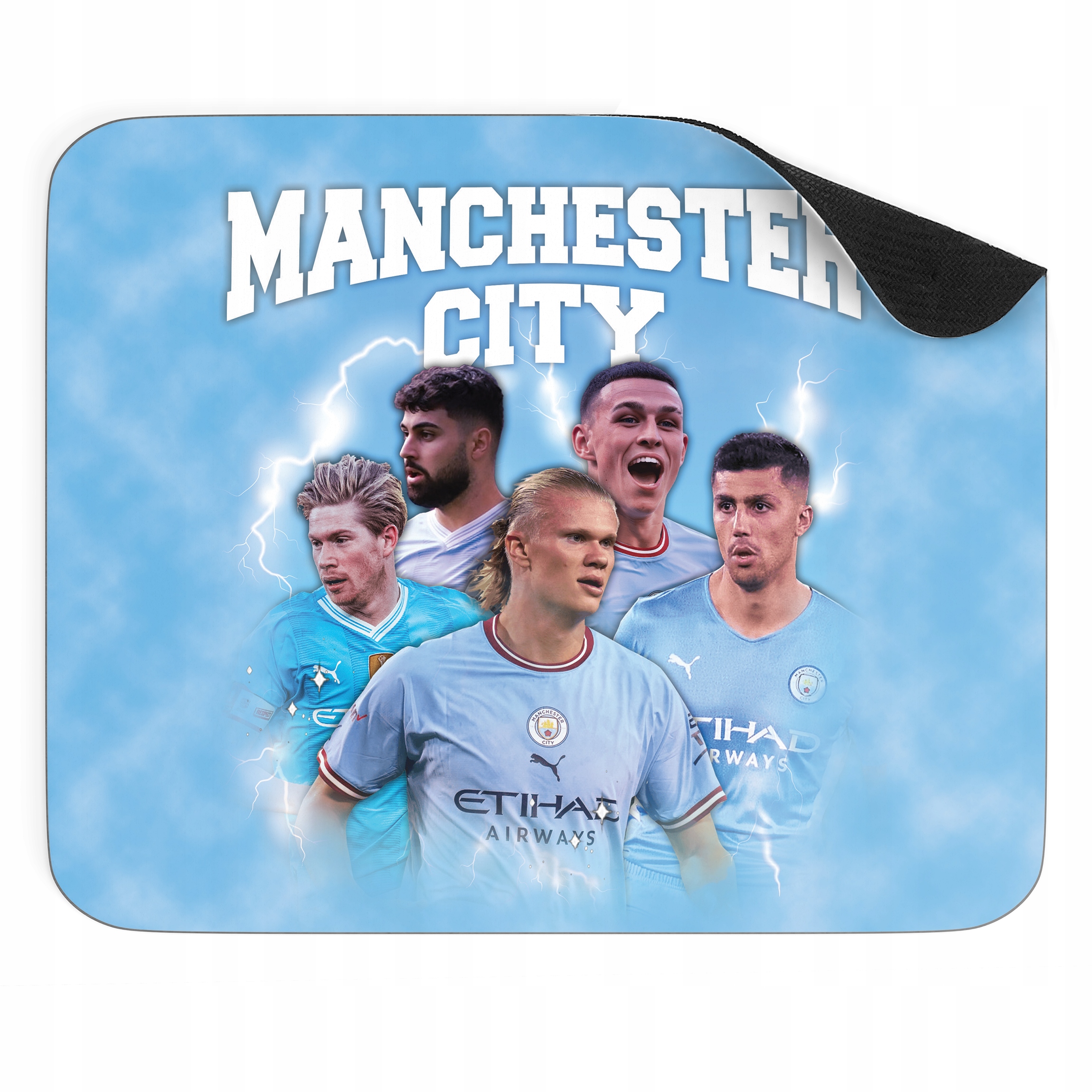 Zestaw Kubek Piłkarski + Podkładka pod mysz Manchester City Haaland