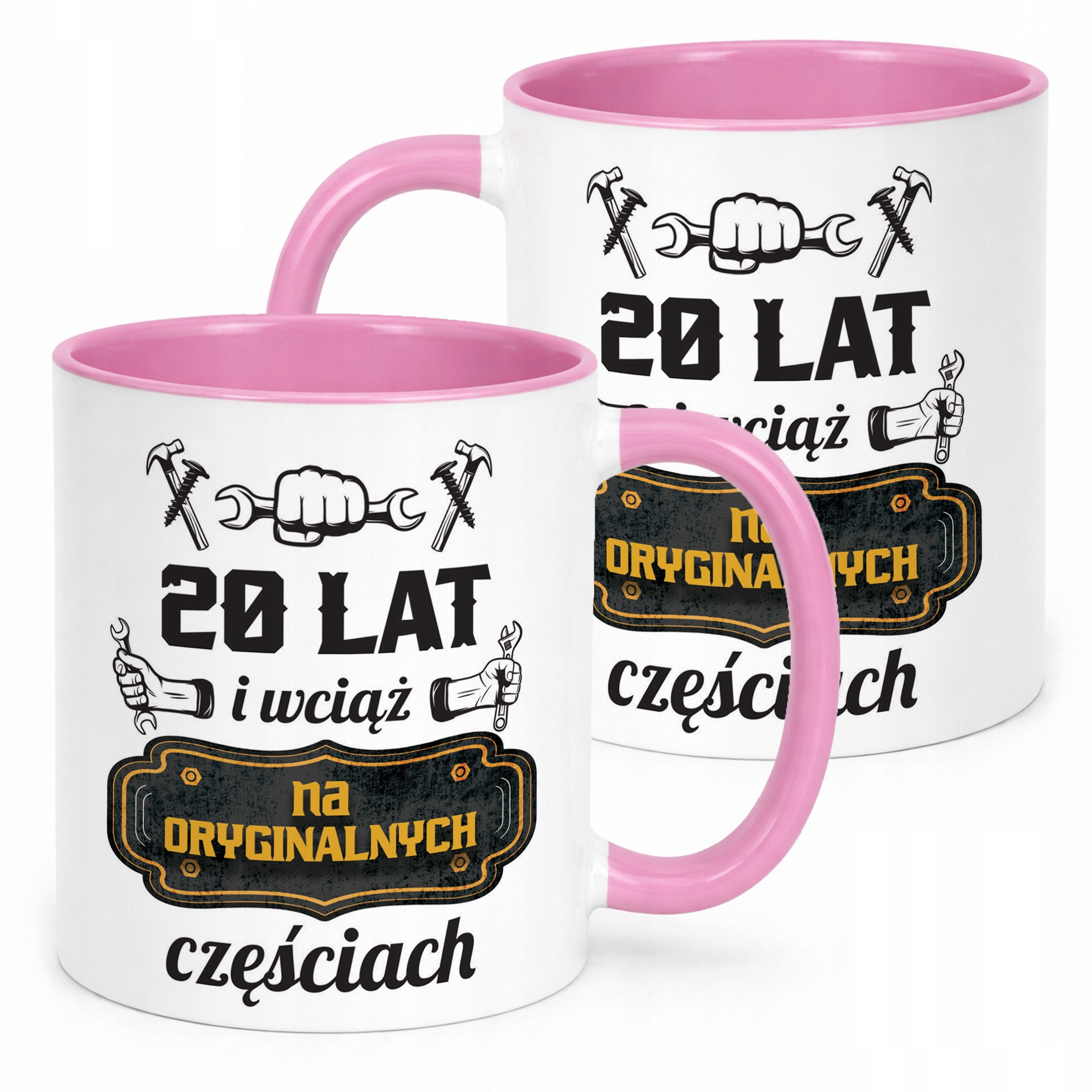 Kubek Różowy Na Oryginalnych Urodziny 20 Prezent Upominek
