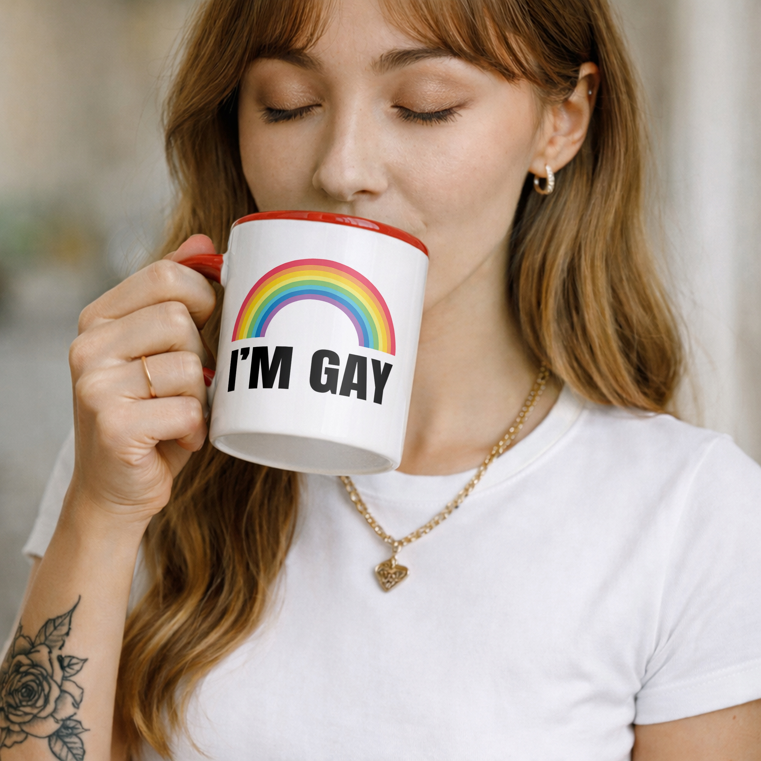 Kubek ceramiczny I’M GAY Tęcza LGBT Jestem Gejem