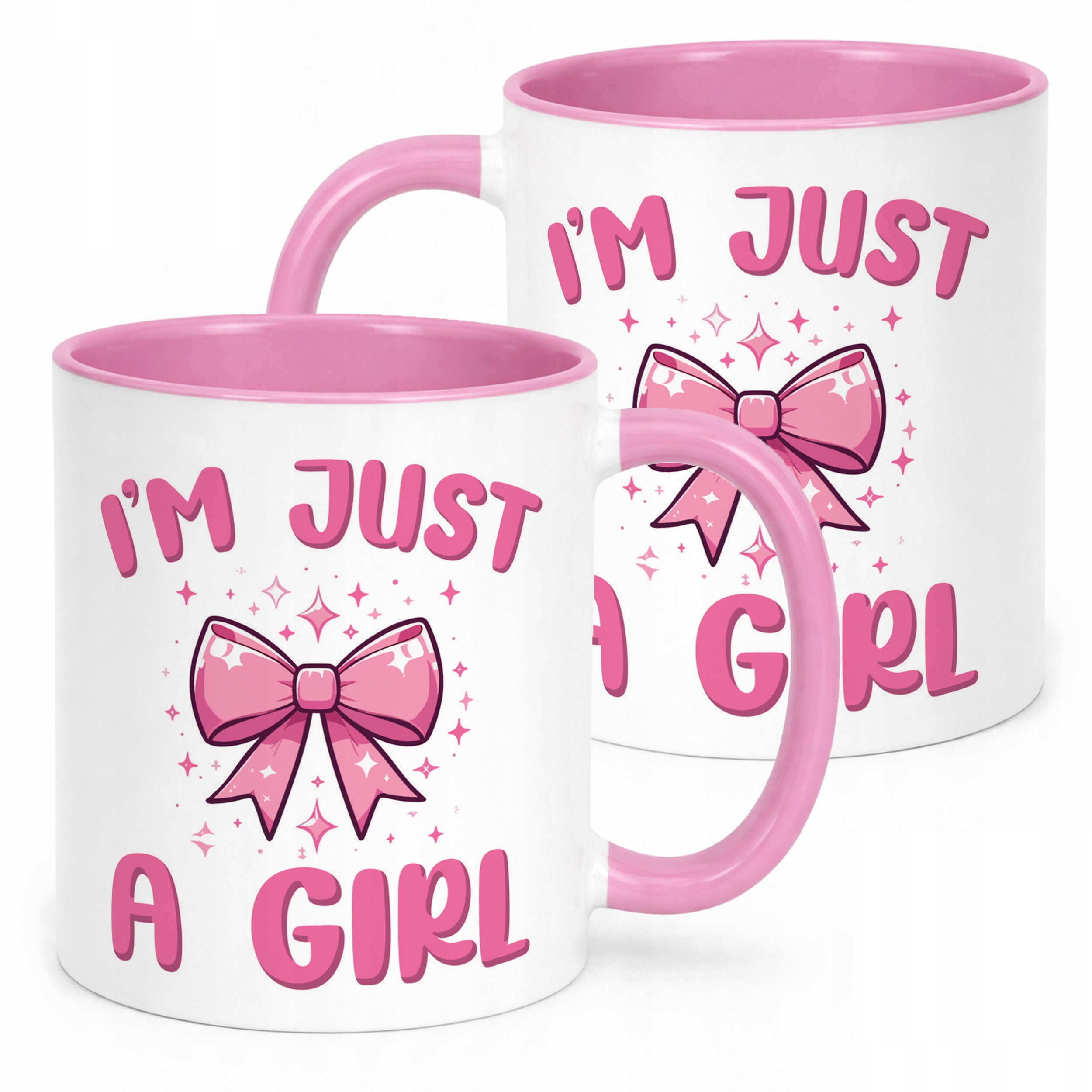 Kubek Różowy I’M JUST A GIRL Śmieszny Zabawny Prezent