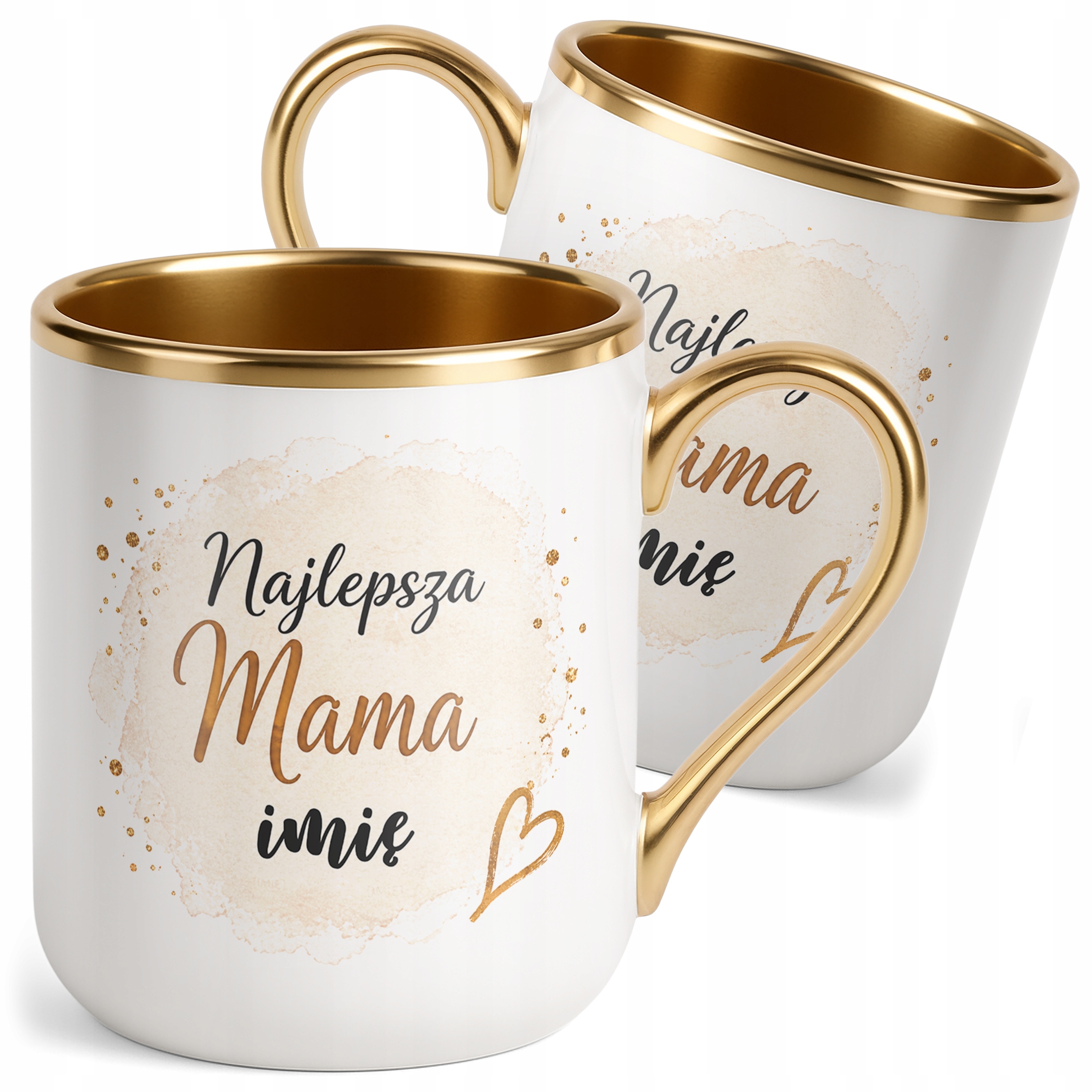 Kubek premium złoty personalizowany dla mamy prezent Dzień Matki