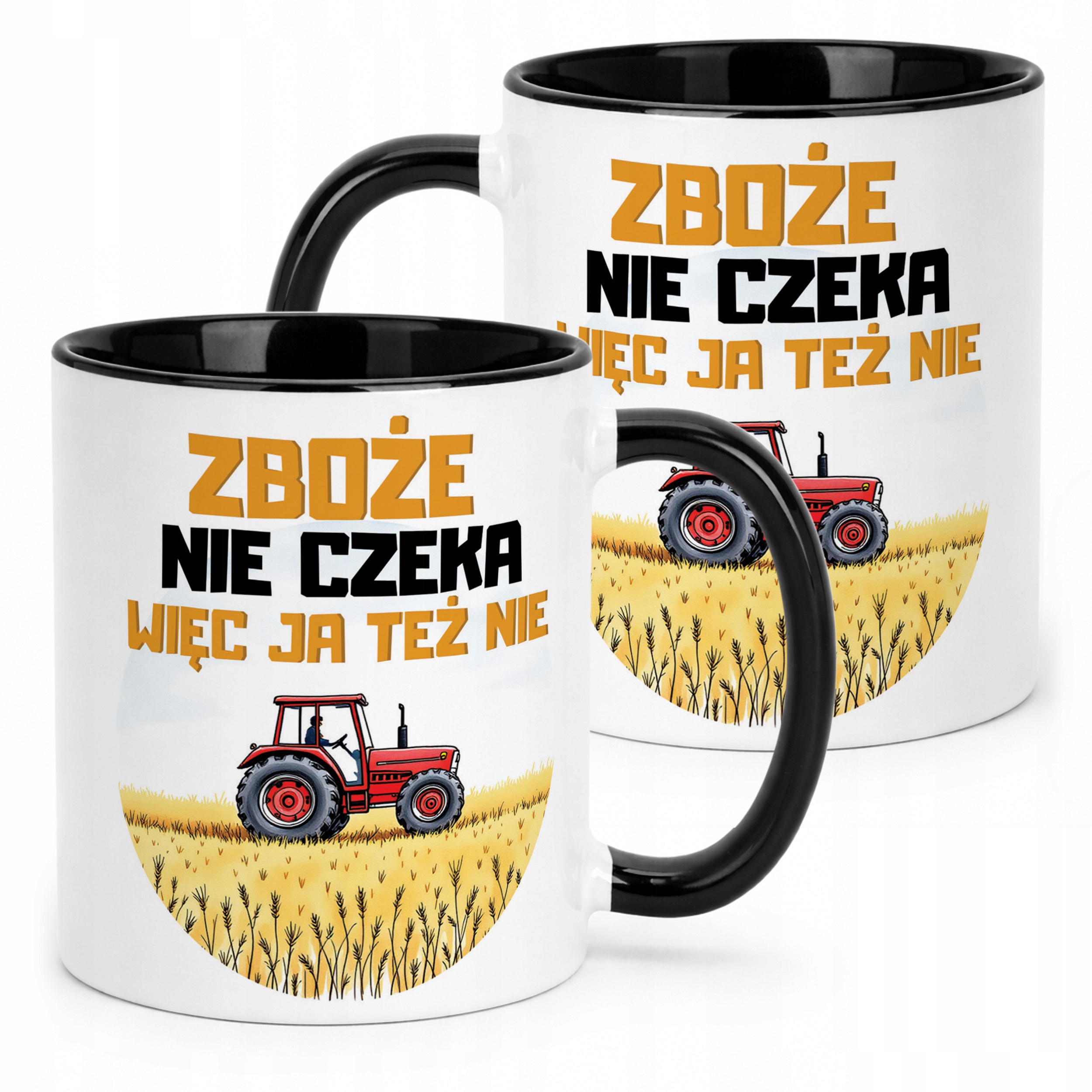 Kubek Czarny Rolnik Dla Rolnika Traktor Zabawny Prezent Upominek