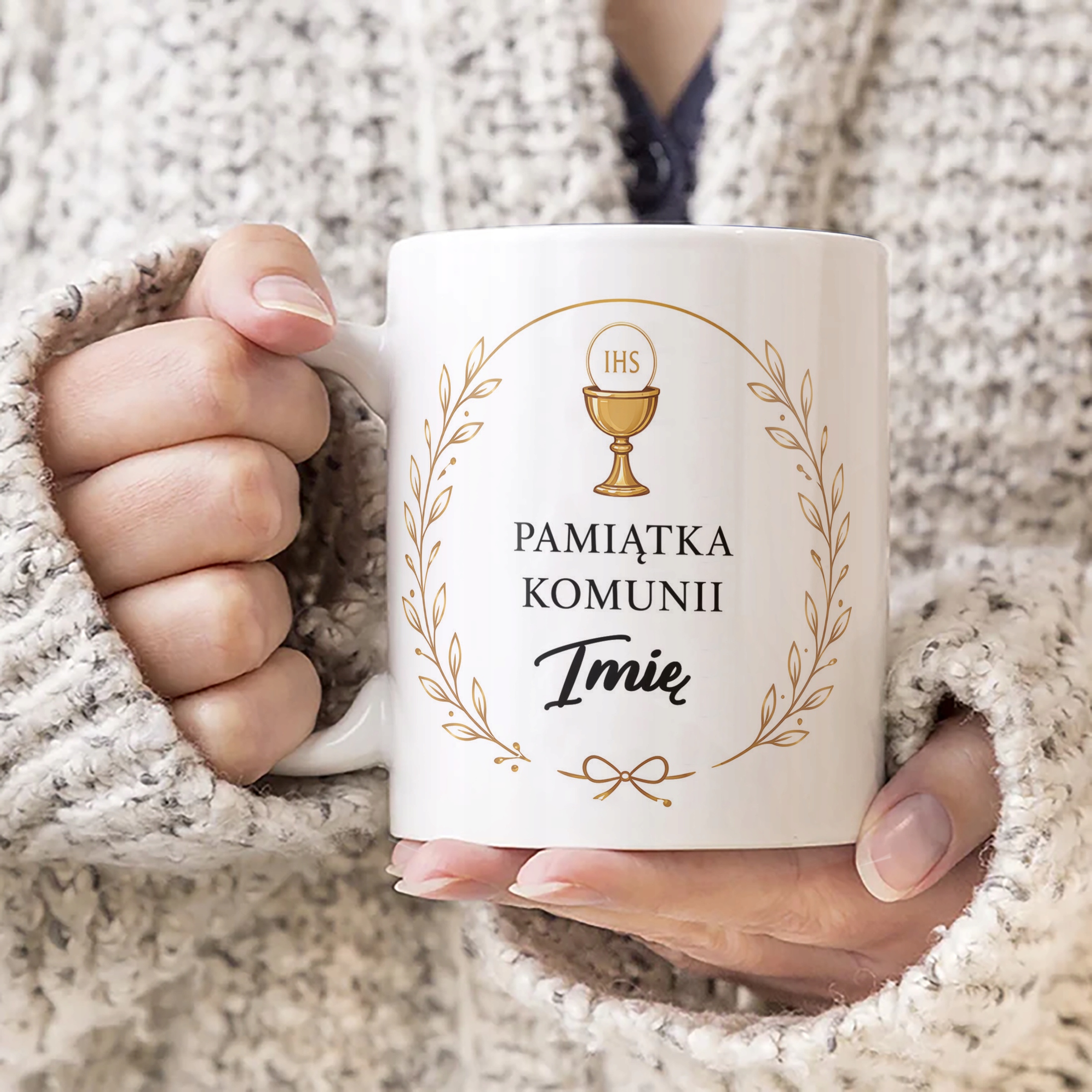 Kubek z personalizacją Pierwsza Komunia Święta pamiątka dla gości