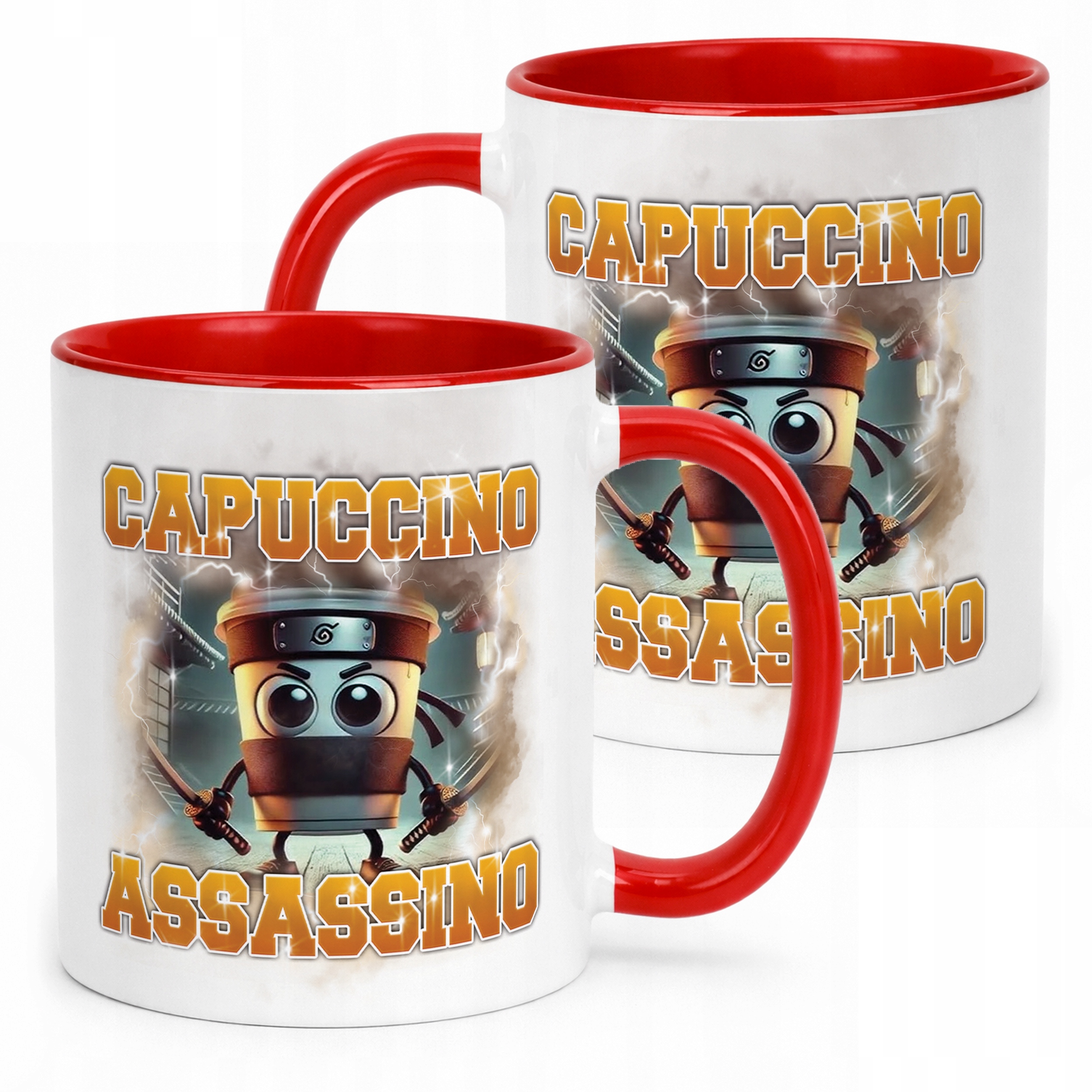 Kubek ceramiczny BRAINROT Capuccino Assassino Memy Zabawny TikTok Viral
