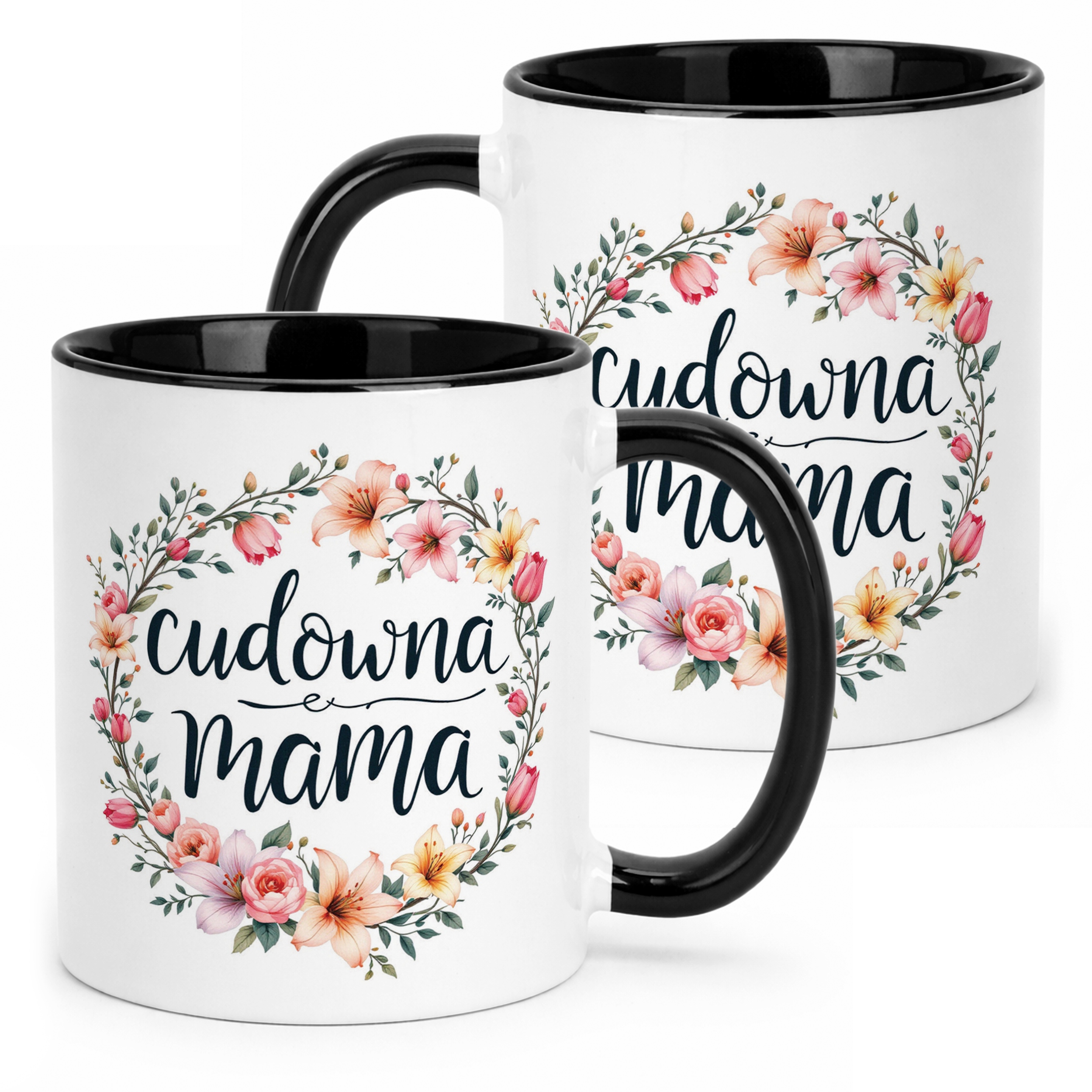 Kubek Czarny Dzień Matki Dla Mamy Prezent Upominek Cudowna Mama