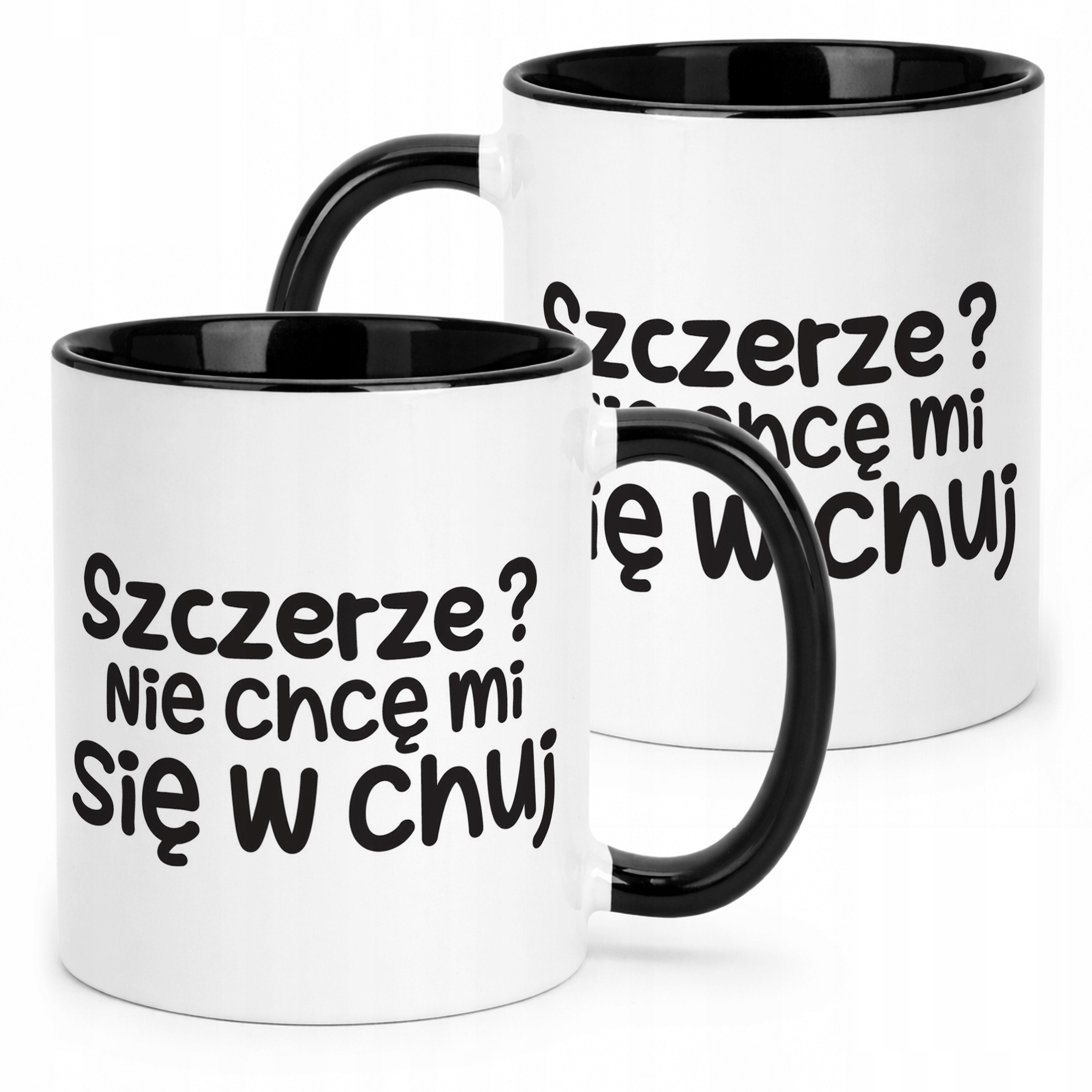 Kubek Czarny Szczerze Nie Chcę Mi Się Śmieszny Zabawny Prezent
