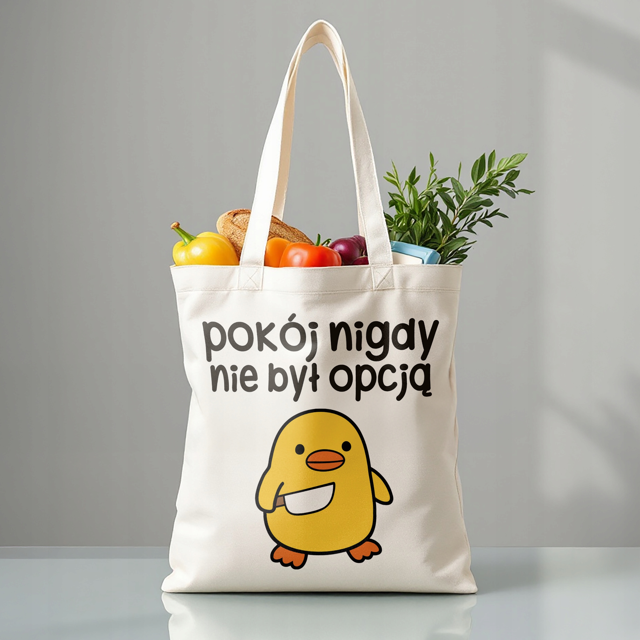 Torba bawełniana premium Pokój Nigdy Nie Był Opcją Zabawny Prezent