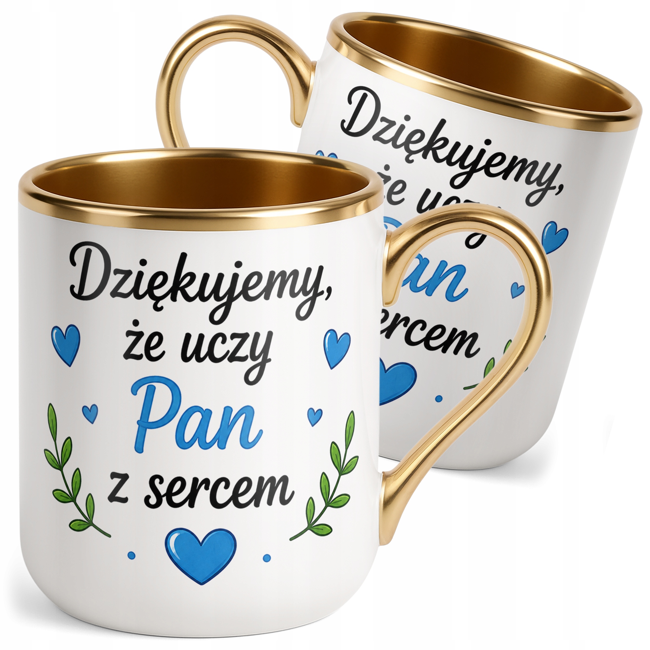 Kubek Premium Złoty Dzień Nauczyciela Dla Nauczyciela Prezent Upominek