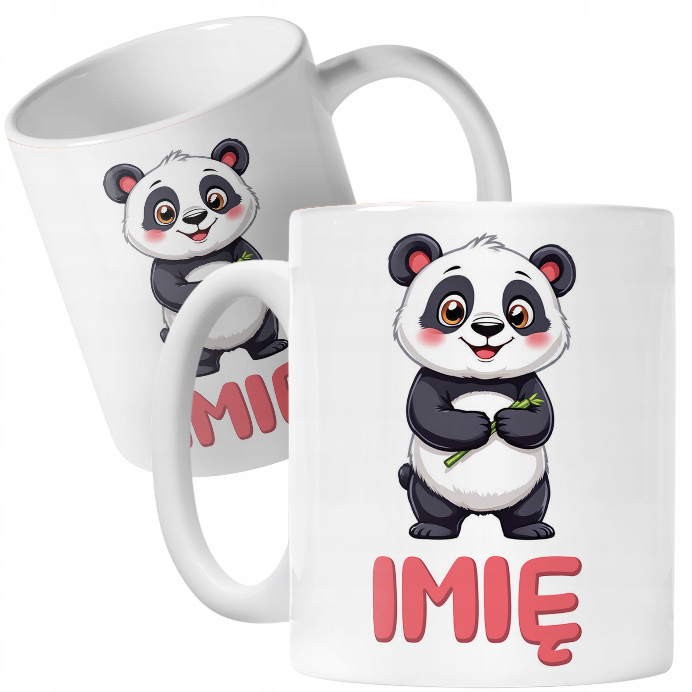 Kubek ceramiczny personalizowany Panda Zwierzak Słodki Dla Dzieci