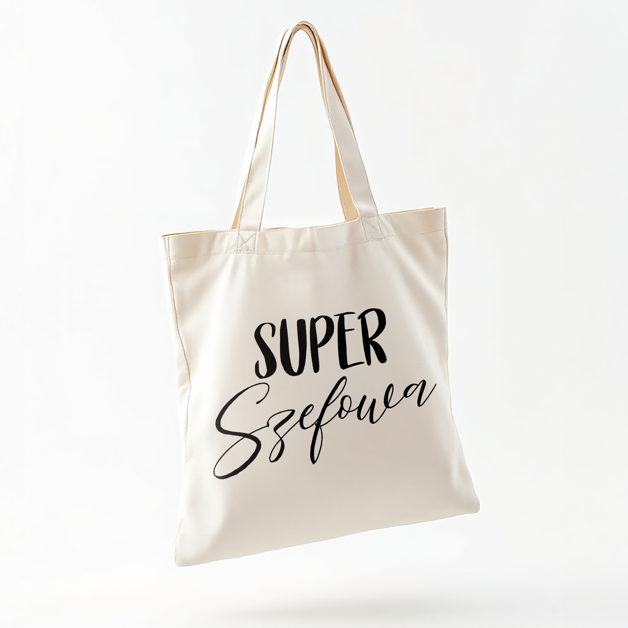 Torba bawełniana na zakupy Super Szefowa Zabawny Prezent