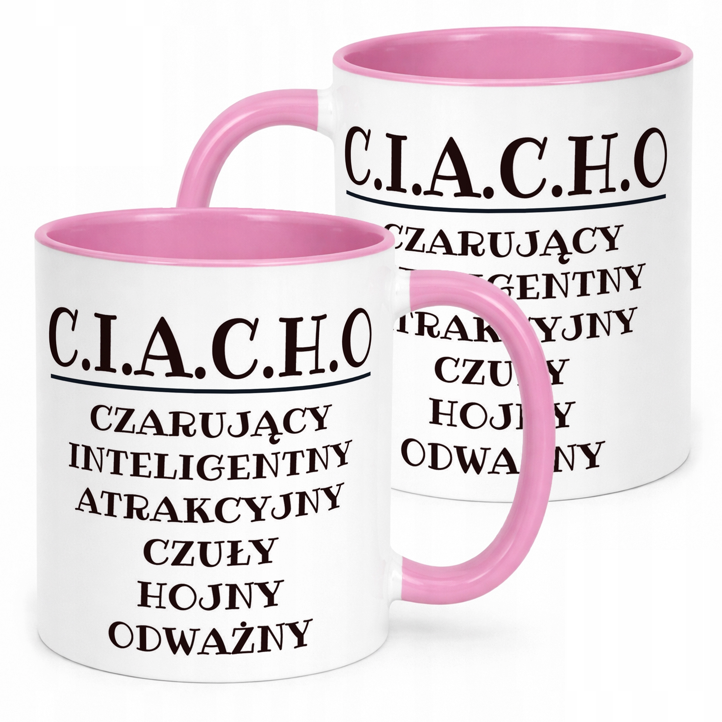 Kubek Różowy C.I.A.C.H.O Dla Mężczyzny Śmieszny Zabawny Prezent