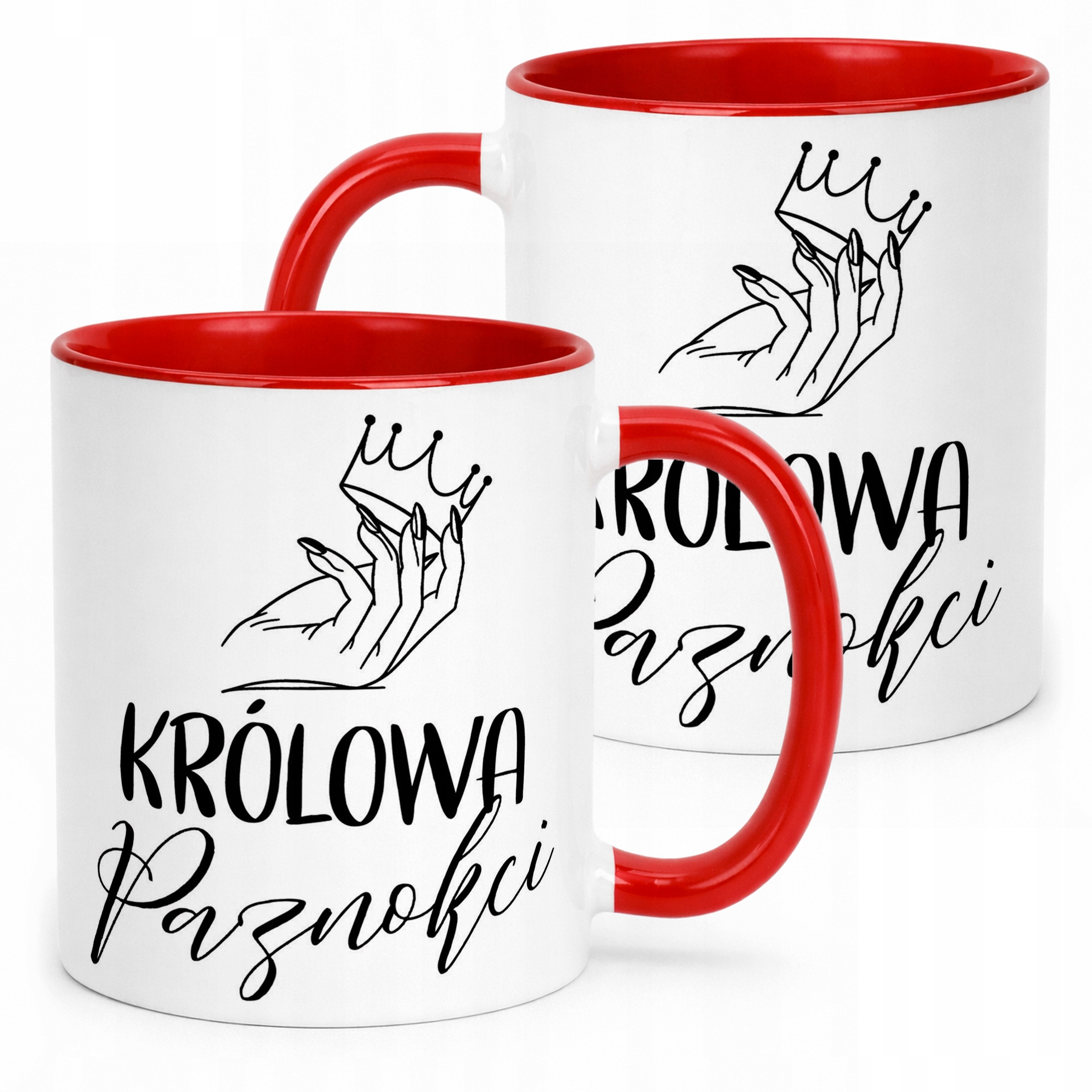 Kubek Czerwony Królowa Paznokci Dla Stylistki Paznokci Prezent