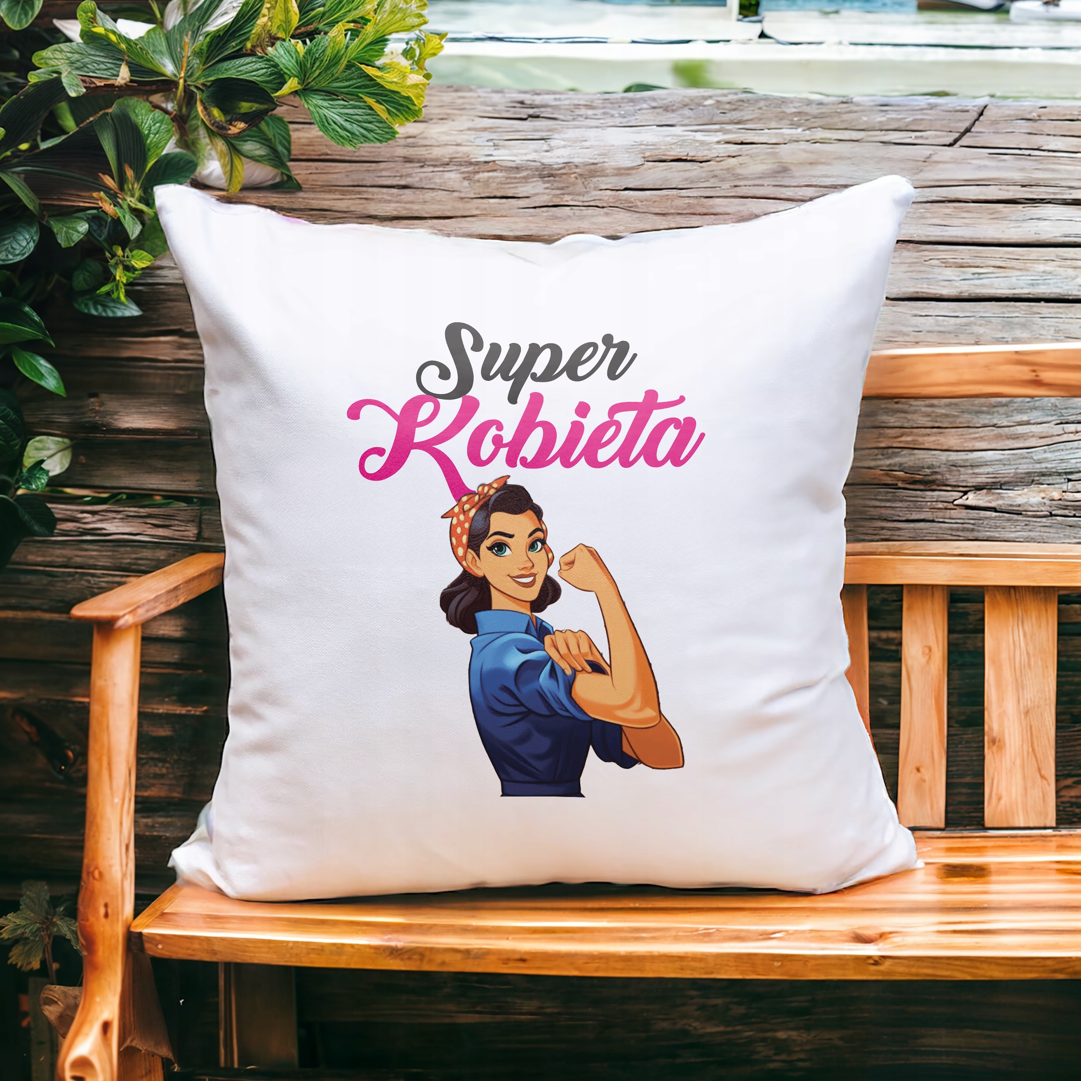 Poduszka 38x38cm Dzień Kobiet Prezent Dla Kobiety Super Kobieta