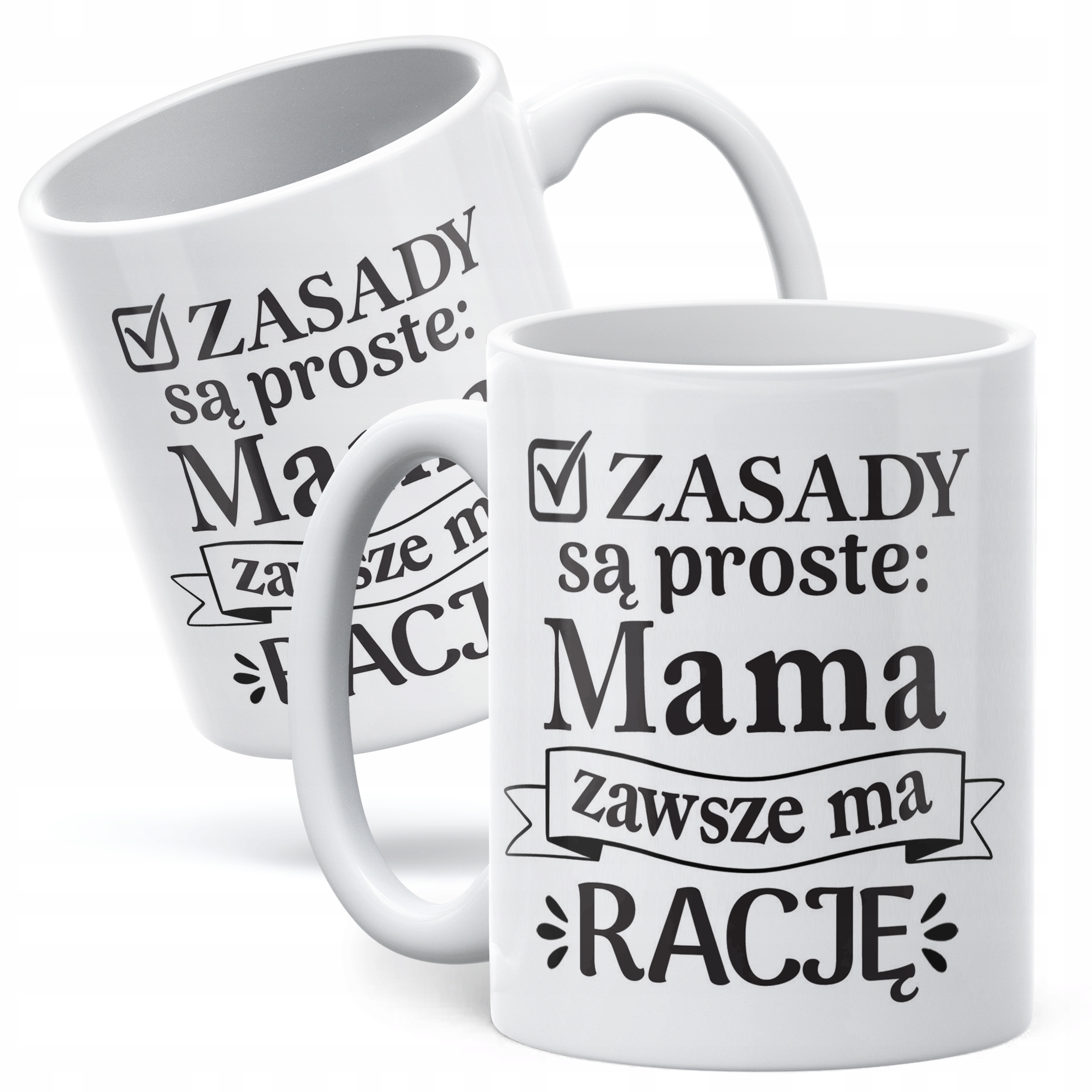 Kubek ceramiczny Dzień Matki Dla Mamy Prezent Zasady Są Proste