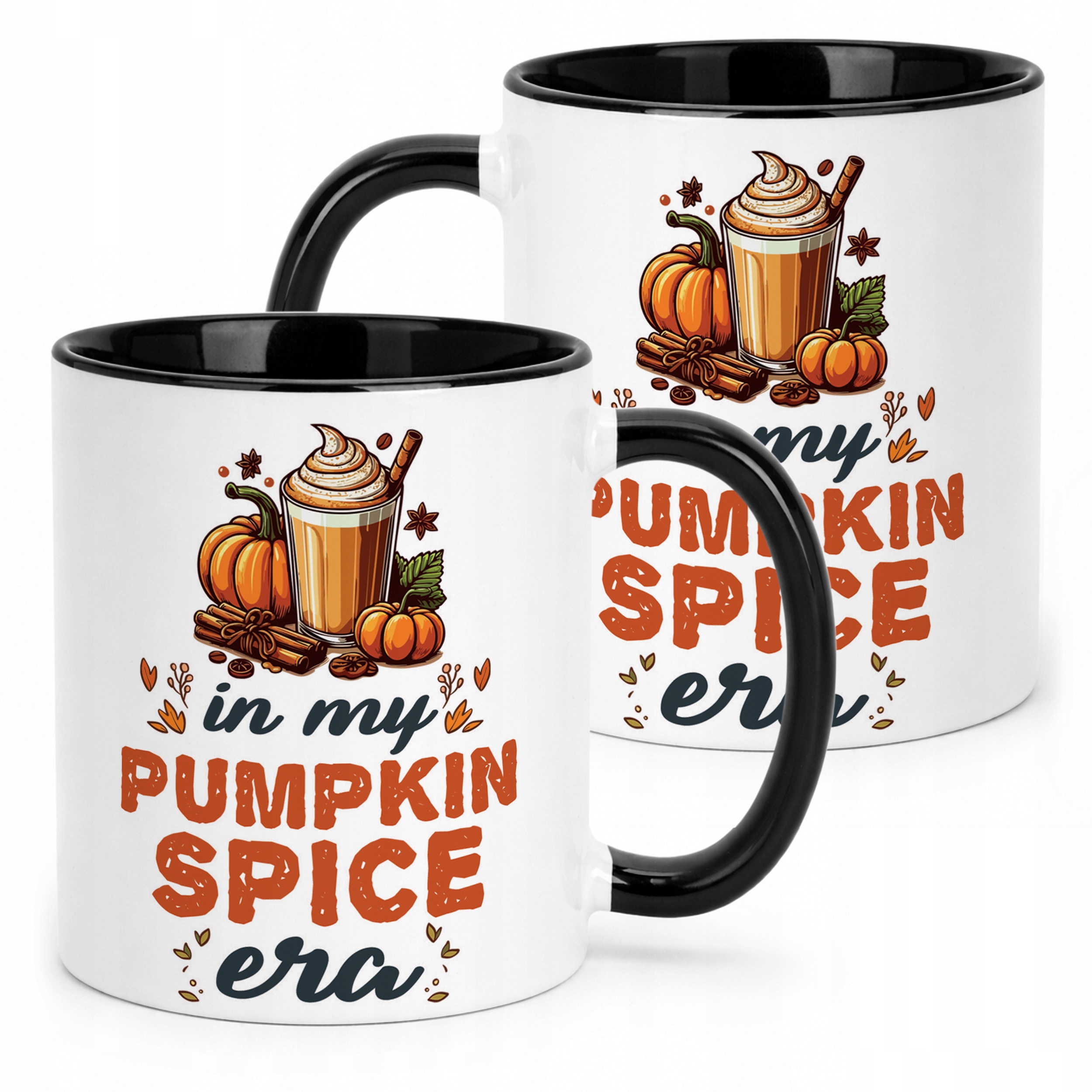 Kubek Czarny Jesienny Jesień Hello Pumpkin Dynia Prezent
