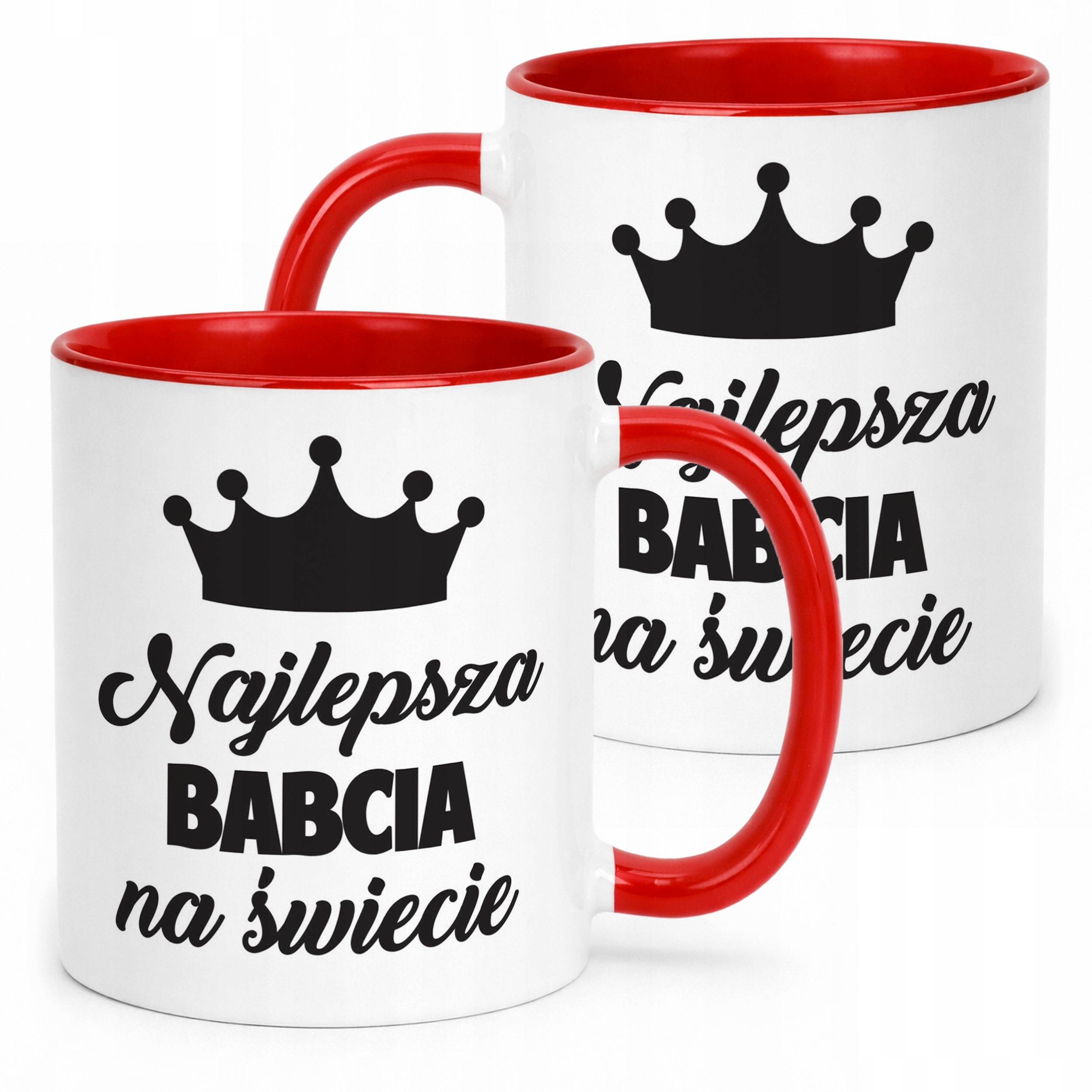 Kubek Czerwony Dzień Babci Dla Babci Prezent Upominek