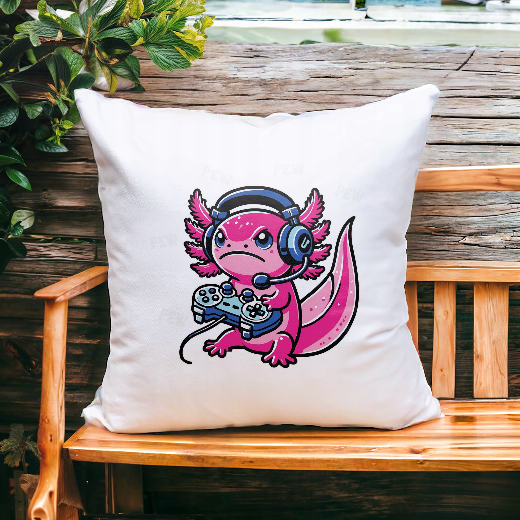 Poduszka 40×40 do pokoju dziecka Aksolotl Axolotl Różowy Zwierzak Trend OK