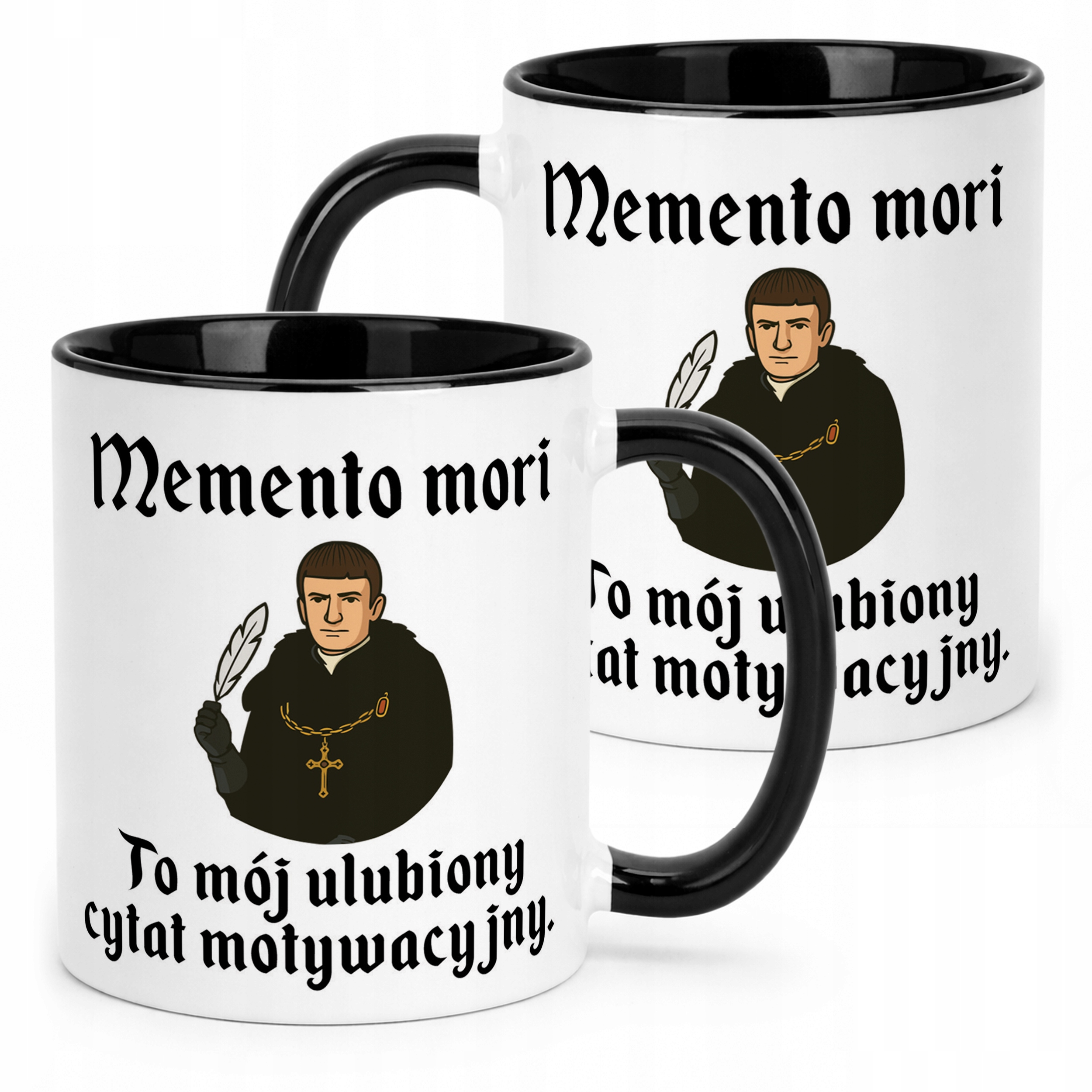 Kubek Czarny 1670 Memento Mori Cytat Motywacyjny Jakub Prezent