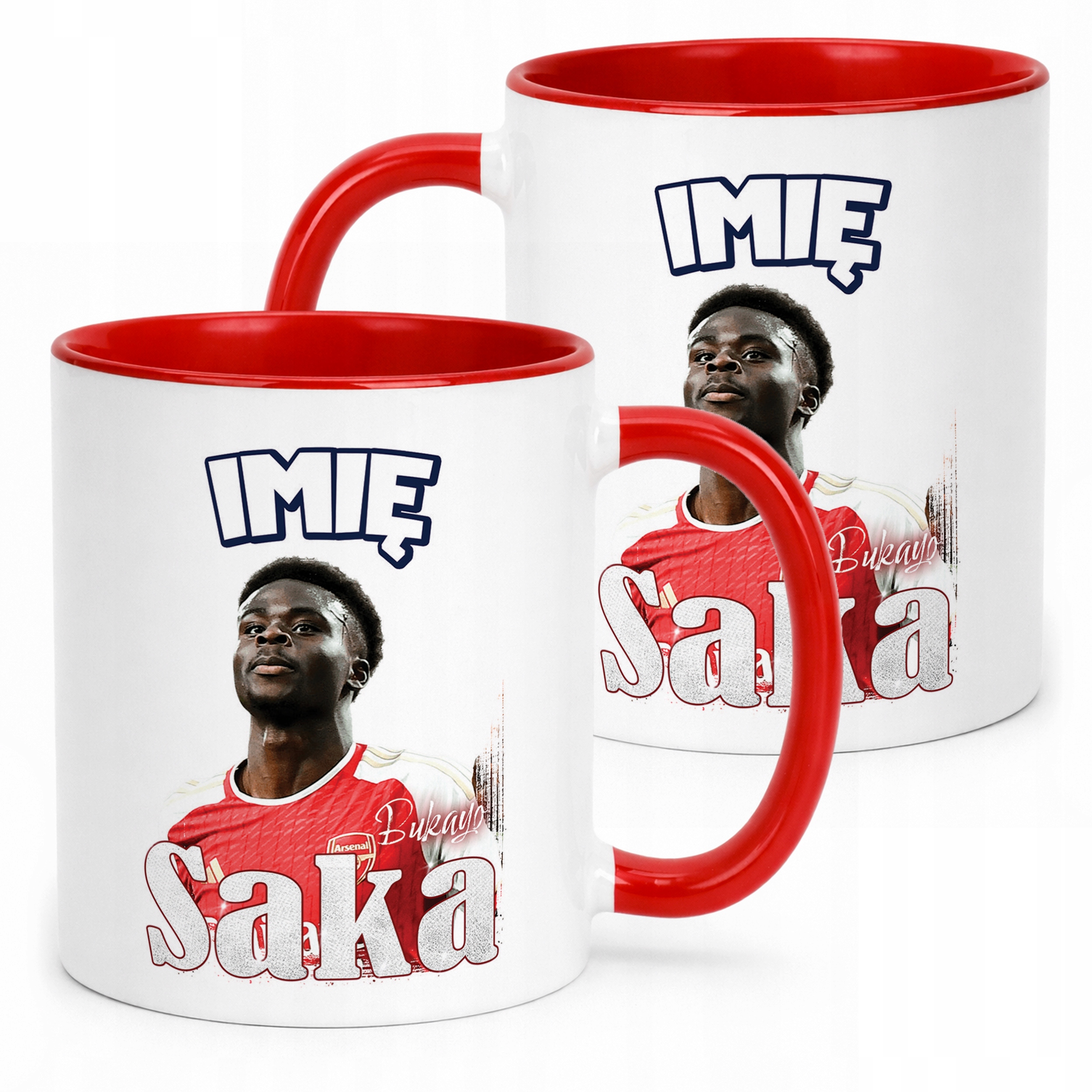 Kubek Czerwony Personalizowany Bukayo Saka Arsenal Prezent