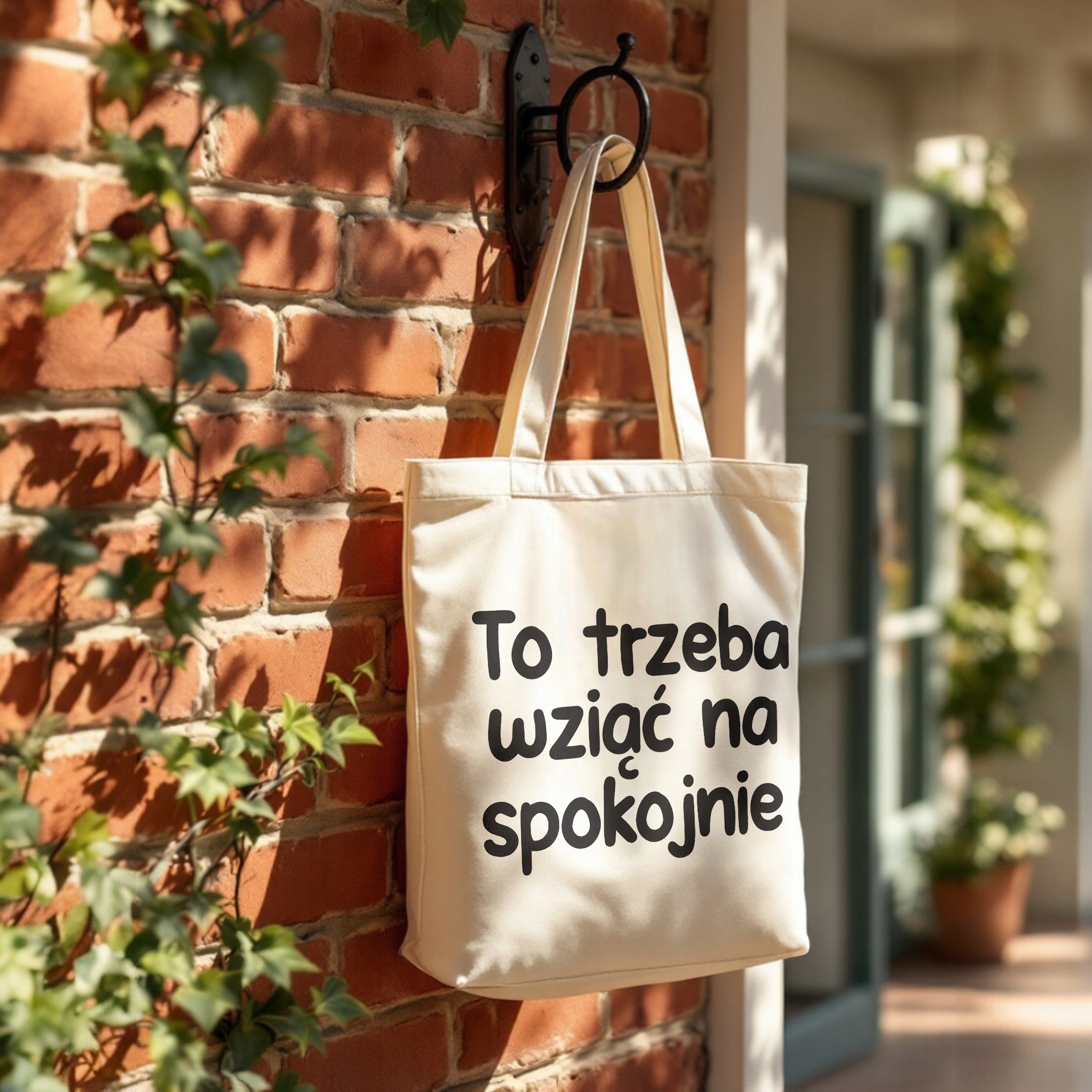 Torba bawełniana premium To Trzeba Wziąć Na Spokojnie Zabawny Prezent