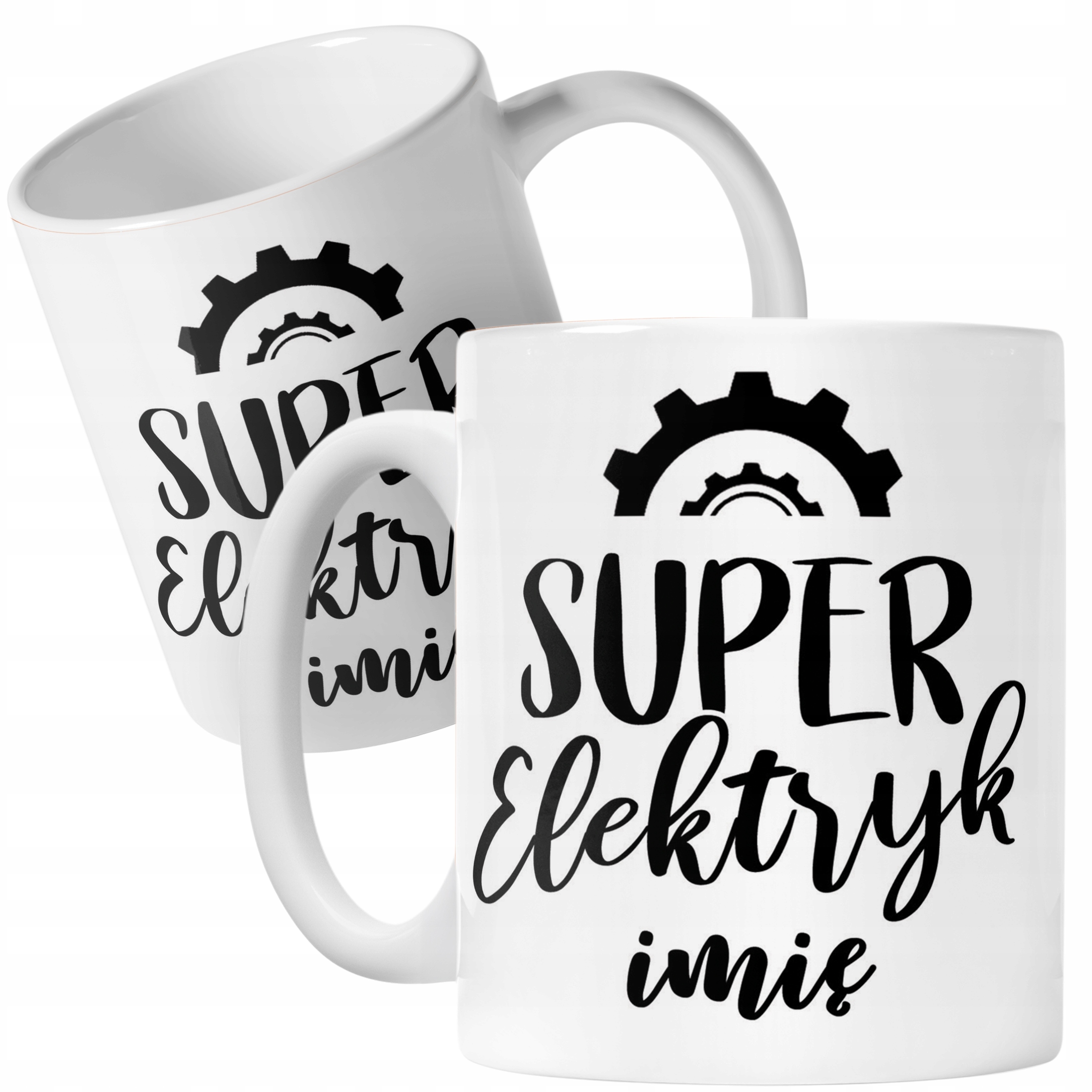 Kubek Ceramiczny Personalizowany Super Elektryk Prezent Upominek