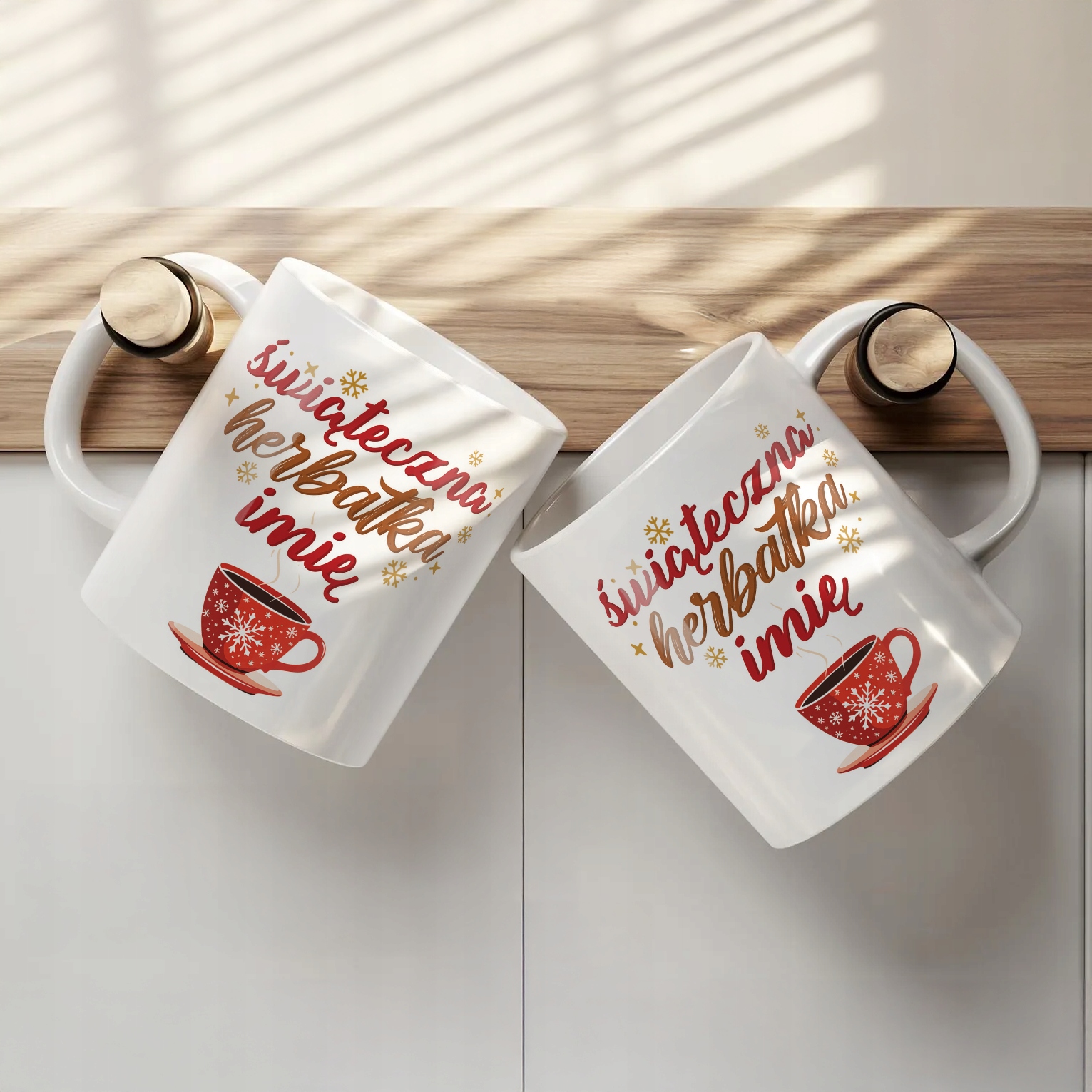 Kubek Ceramiczny Personalizowany Świąteczna Herbatka Prezent