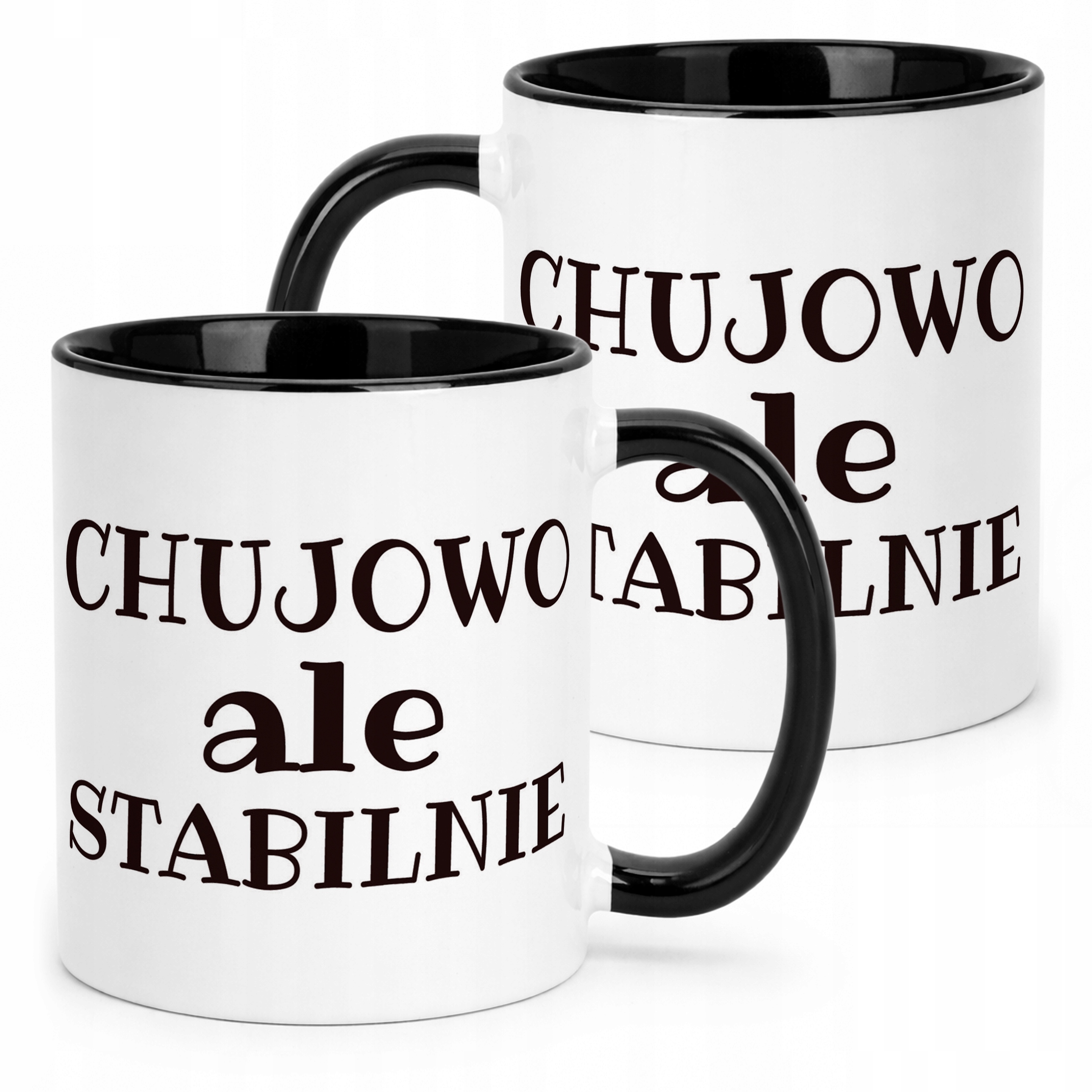 Kubek Czarny Ch**owo Ale Stablinie Śmieszny Zabawny Prezent